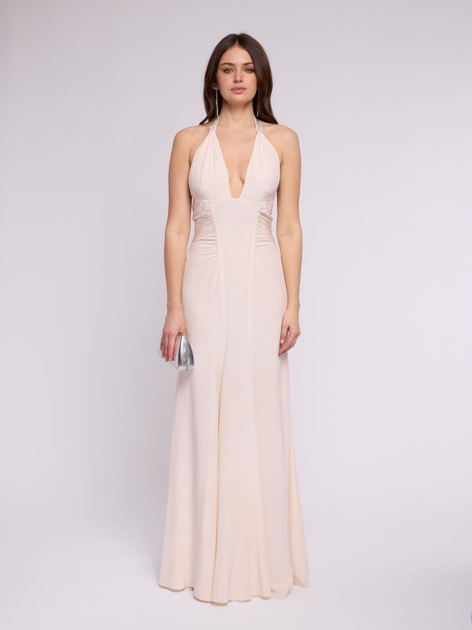 Versace 1990s White Silk Dress