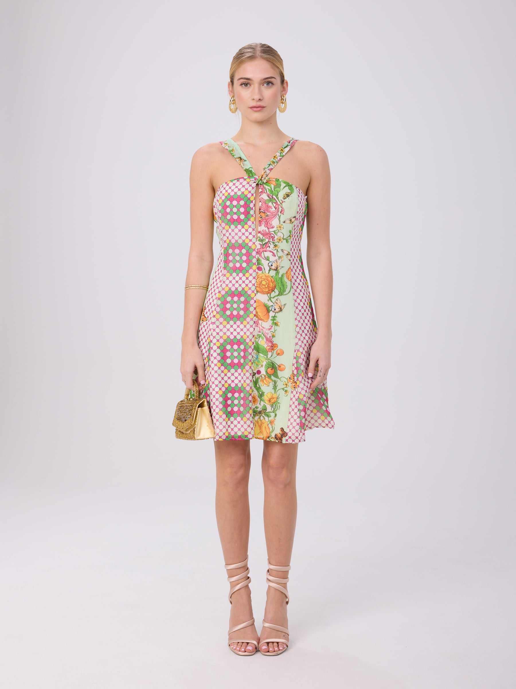 Gianni Versace 1990s Fruit & Floral Mini Dress