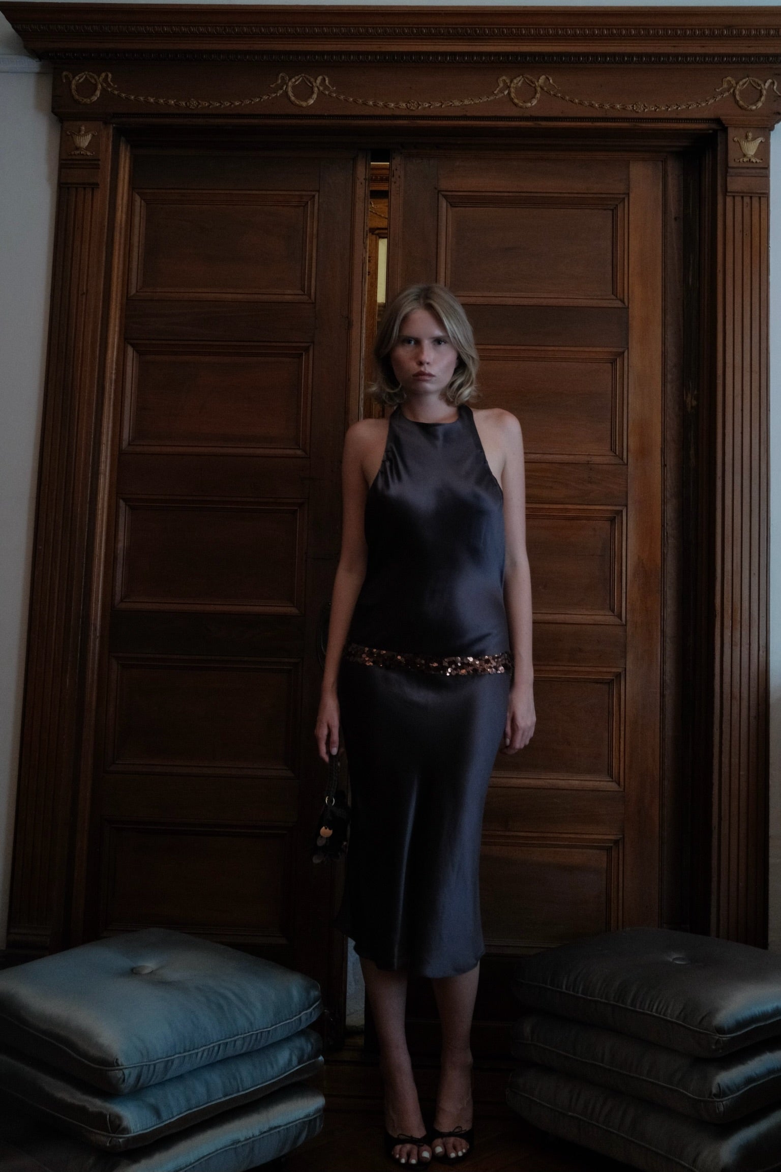 blair waldorf brown vera wang dress 2000s Drop Waist Beaded blair waldorf purple dress