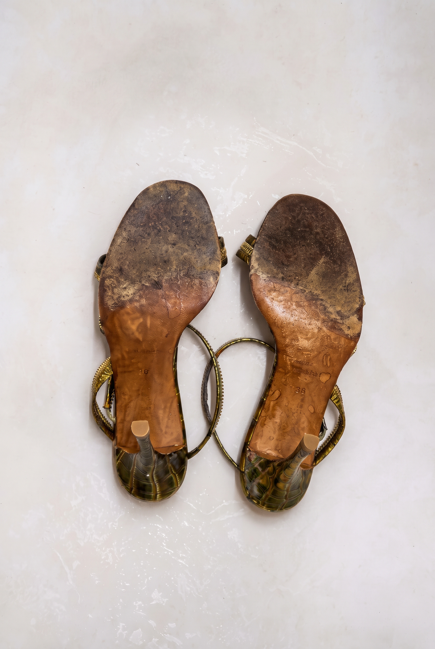 christian dior by john galliano ss 2001 croc embossed citrine zipper sandals