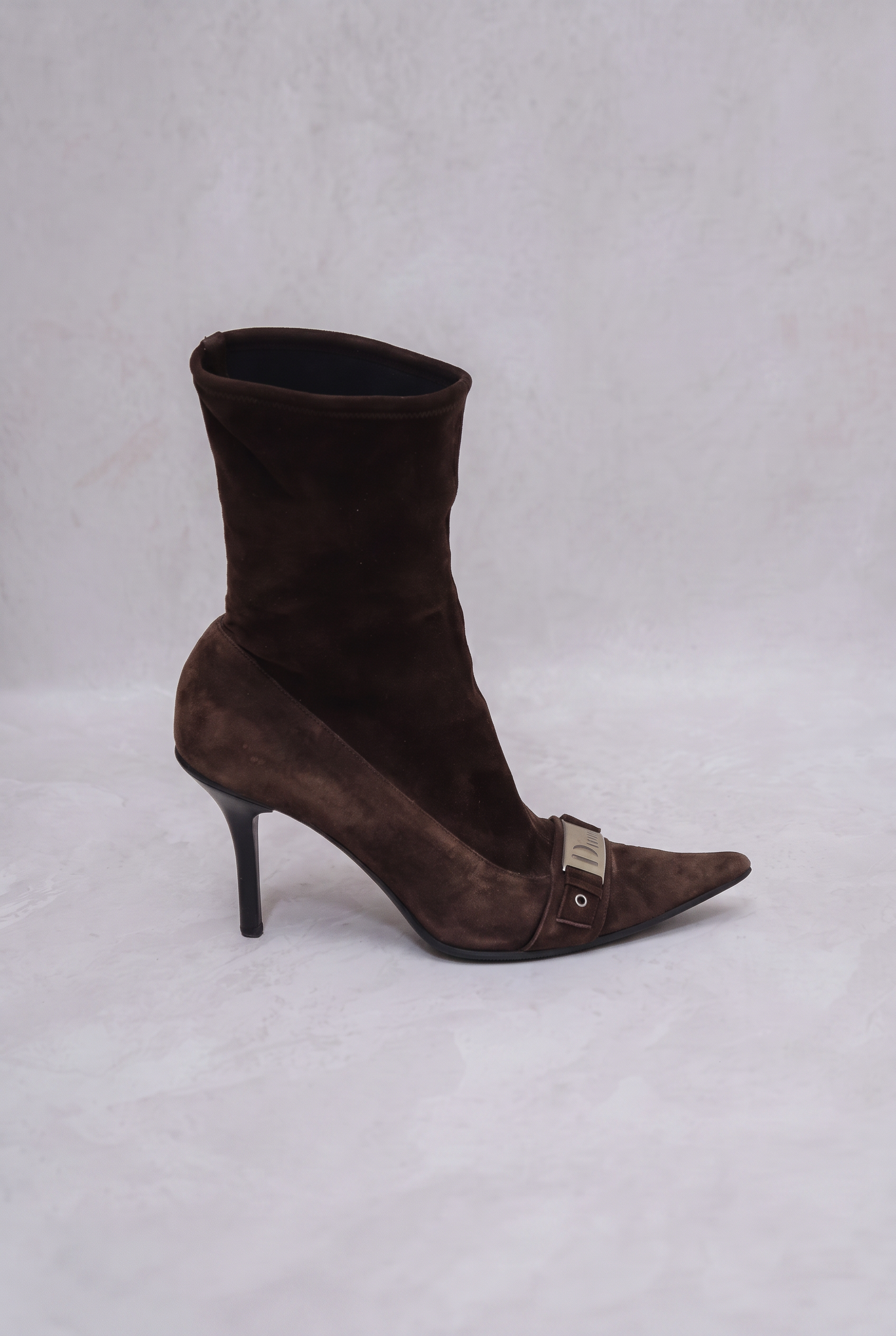 christian dior 2000s brown suede boots