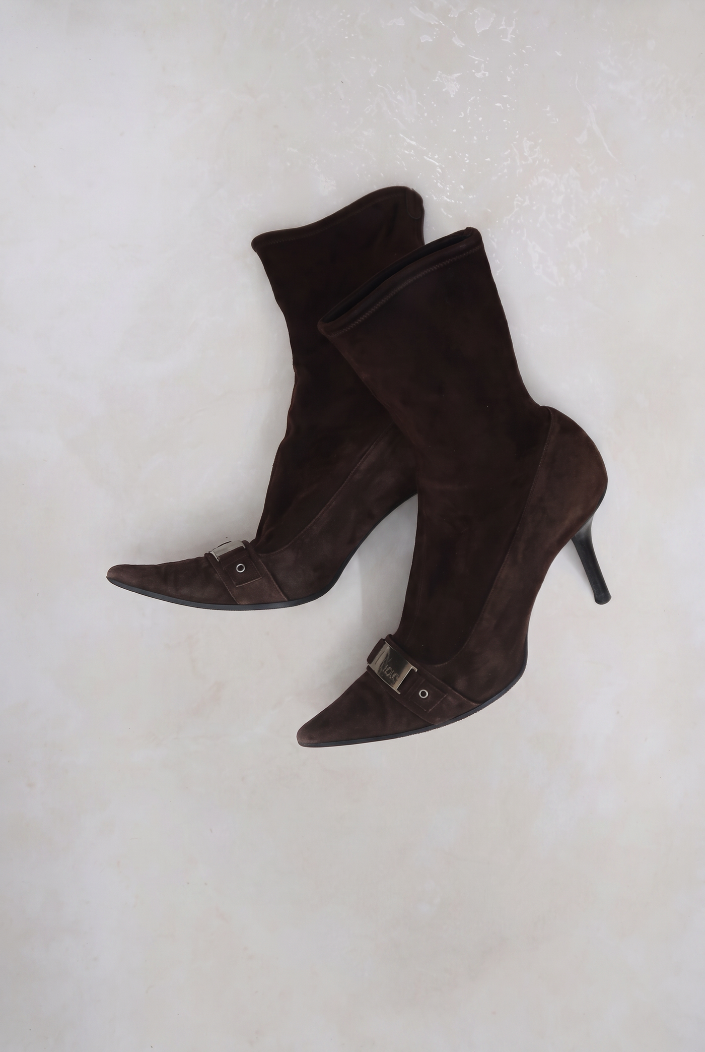 christian dior 2000s brown suede boots
