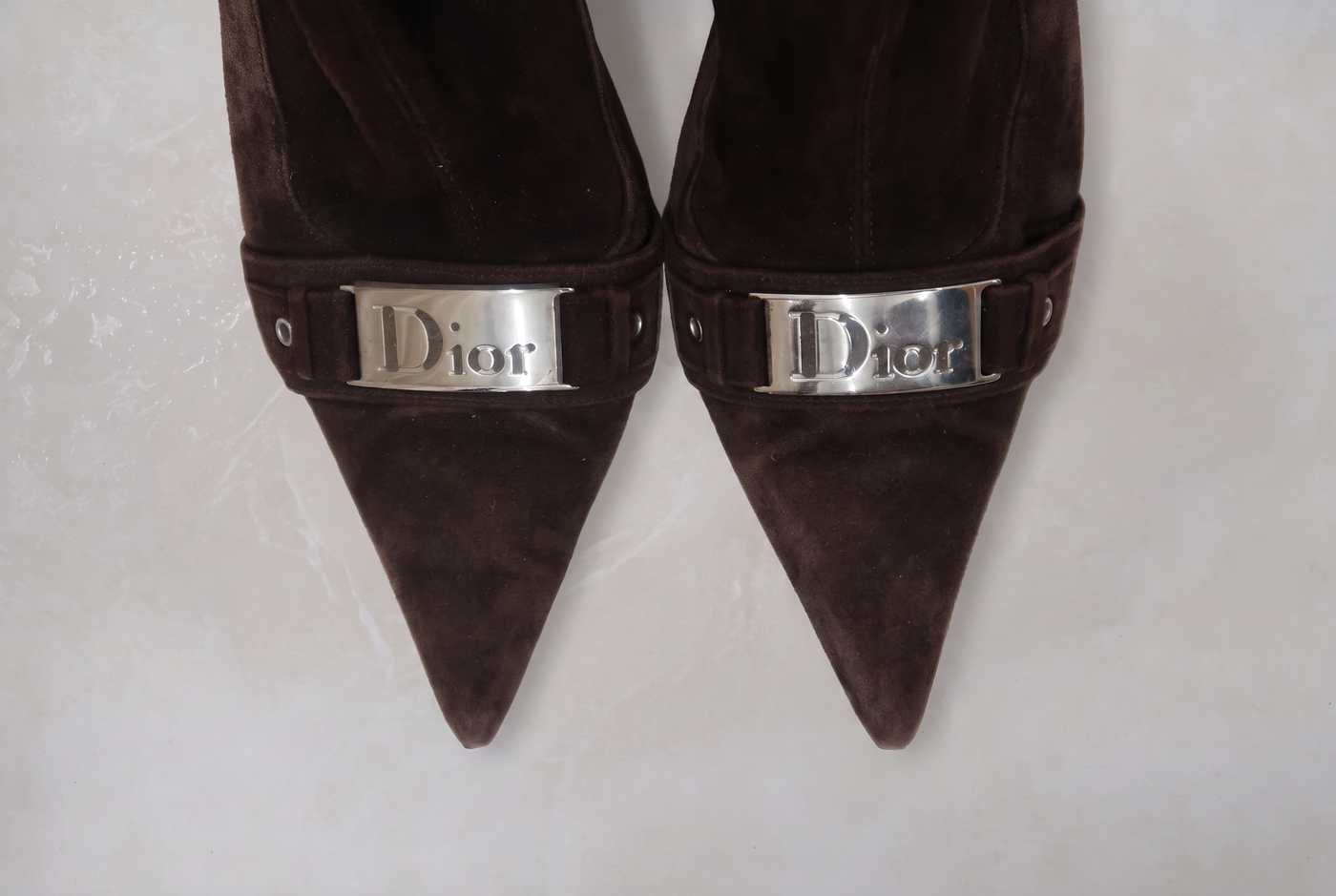 christian dior 2000s brown suede boots