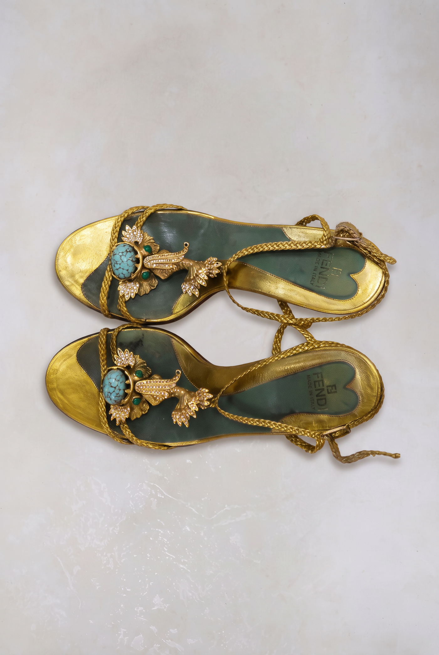 fendi 2000s koi fish sandals
