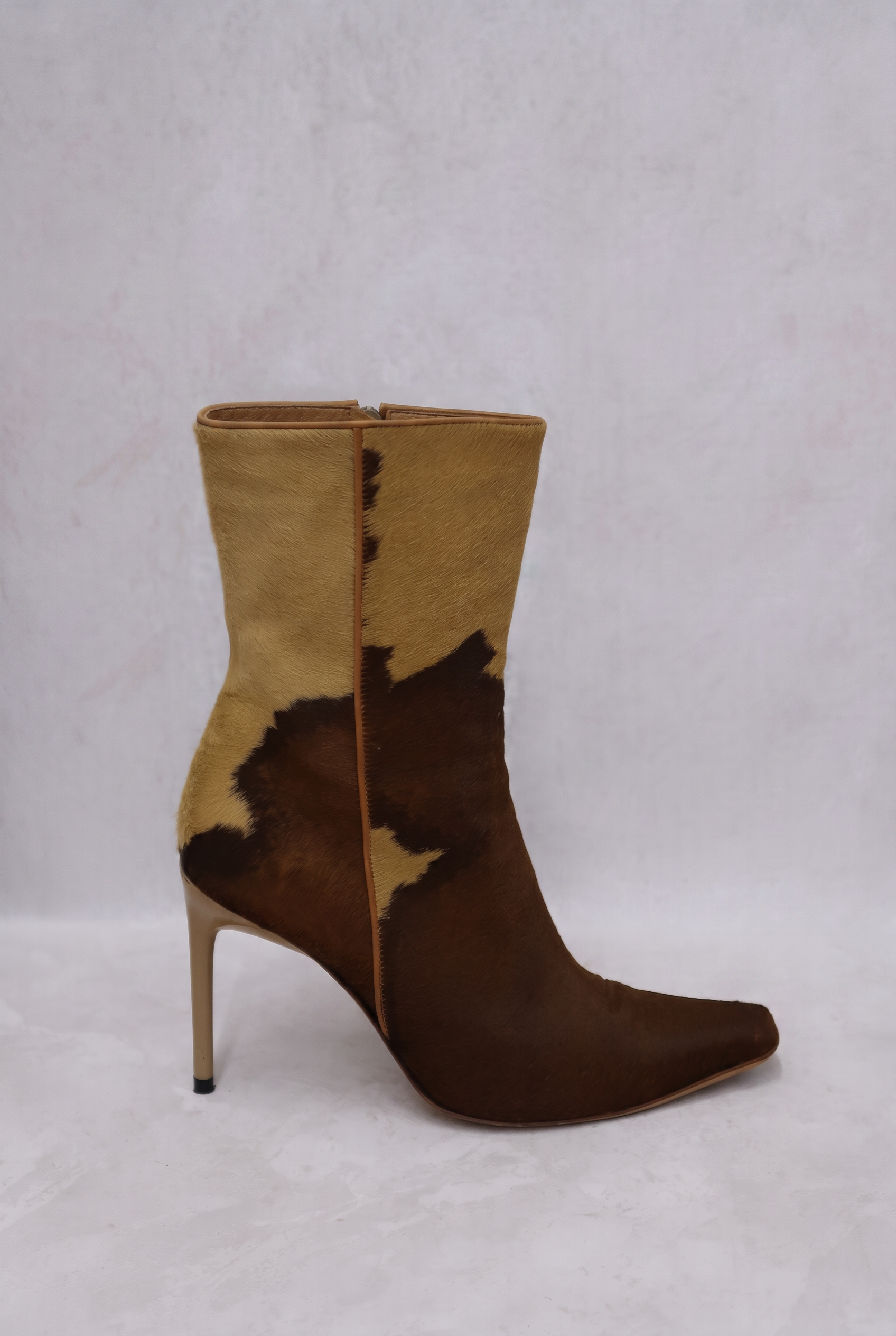 casadei 2000s cowprint boots