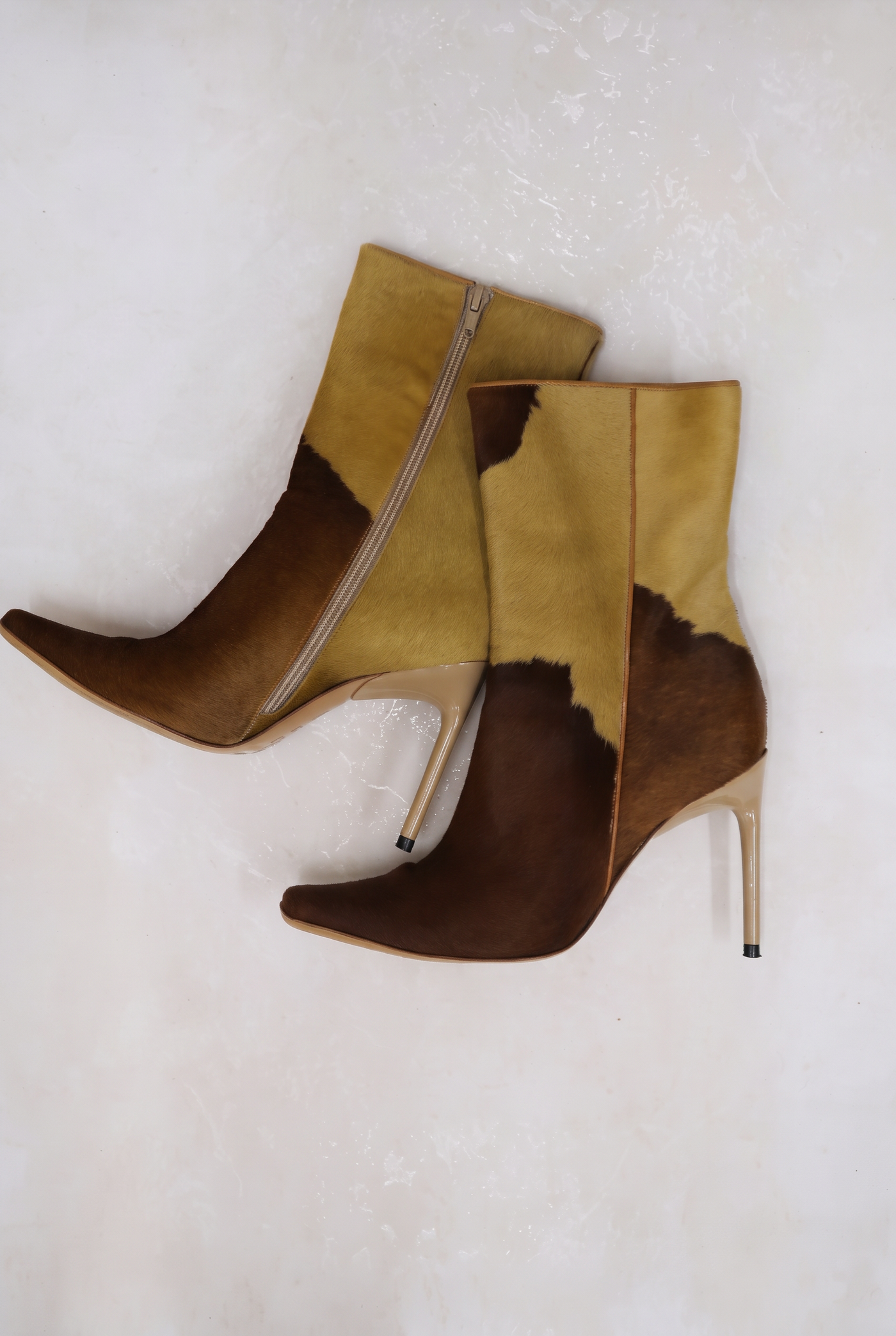 casadei 2000s cowprint boots