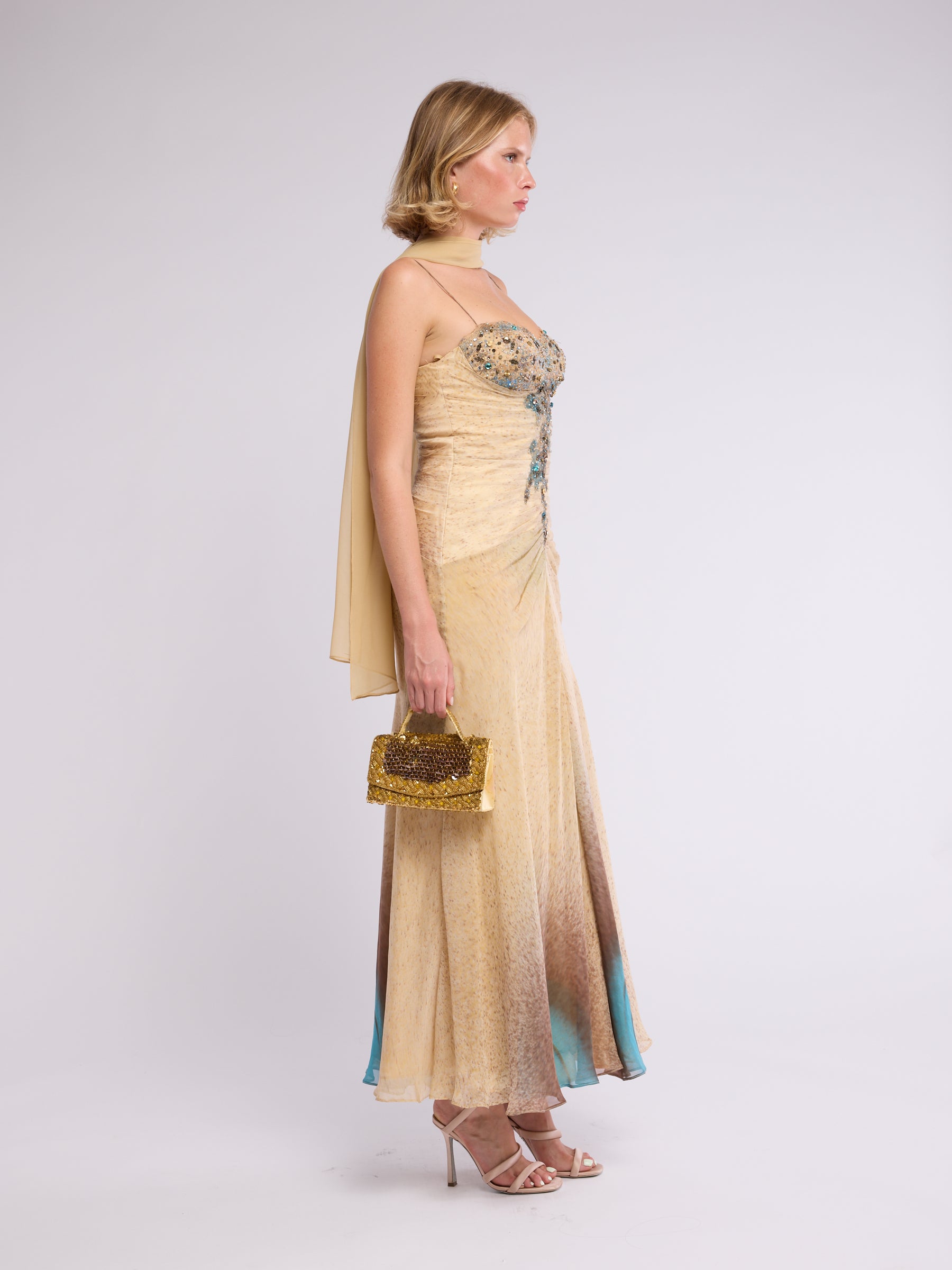 Alberto Makali 2000s Beaded Dress