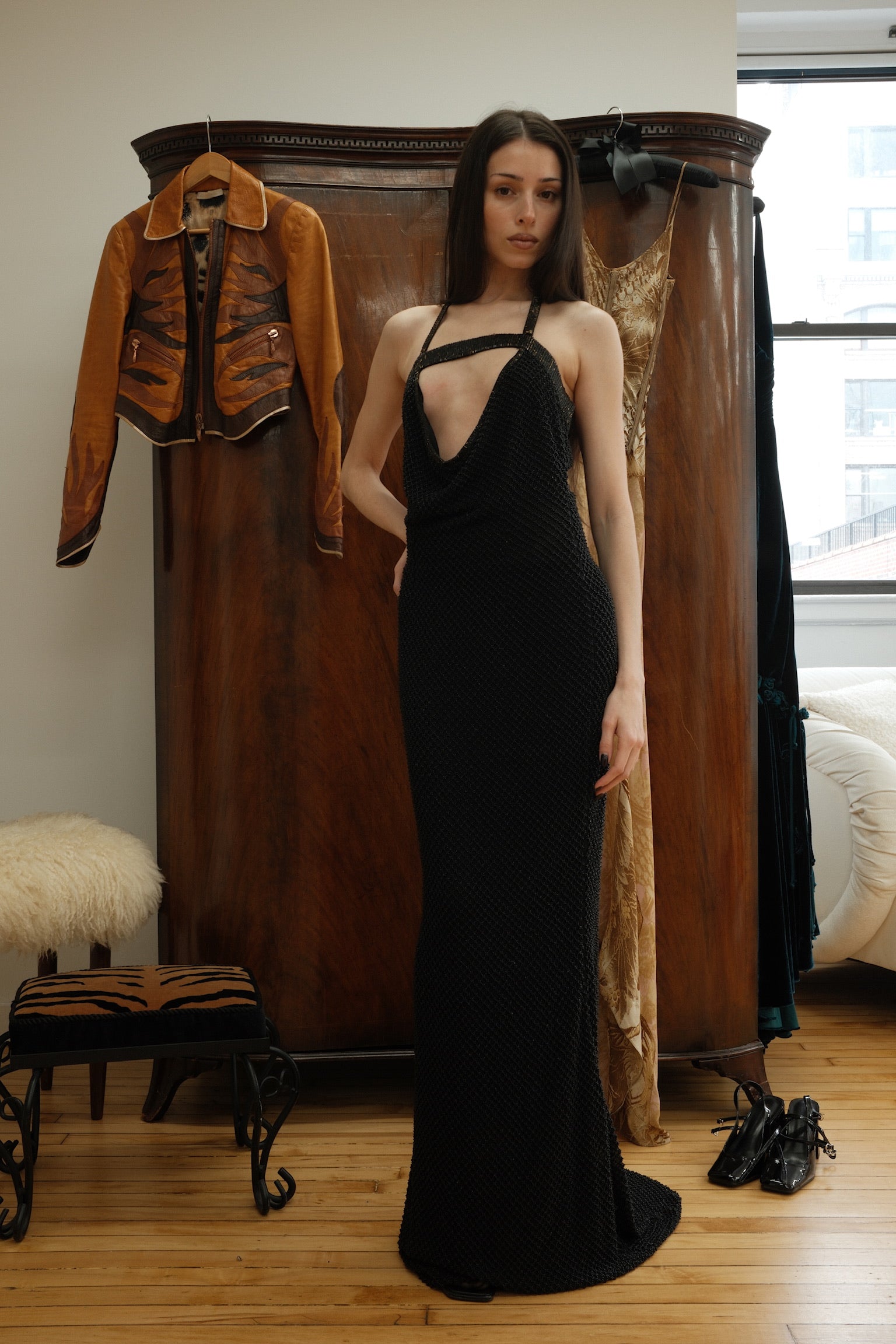 Todd Oldham FW 1994 Archival Beaded Gown