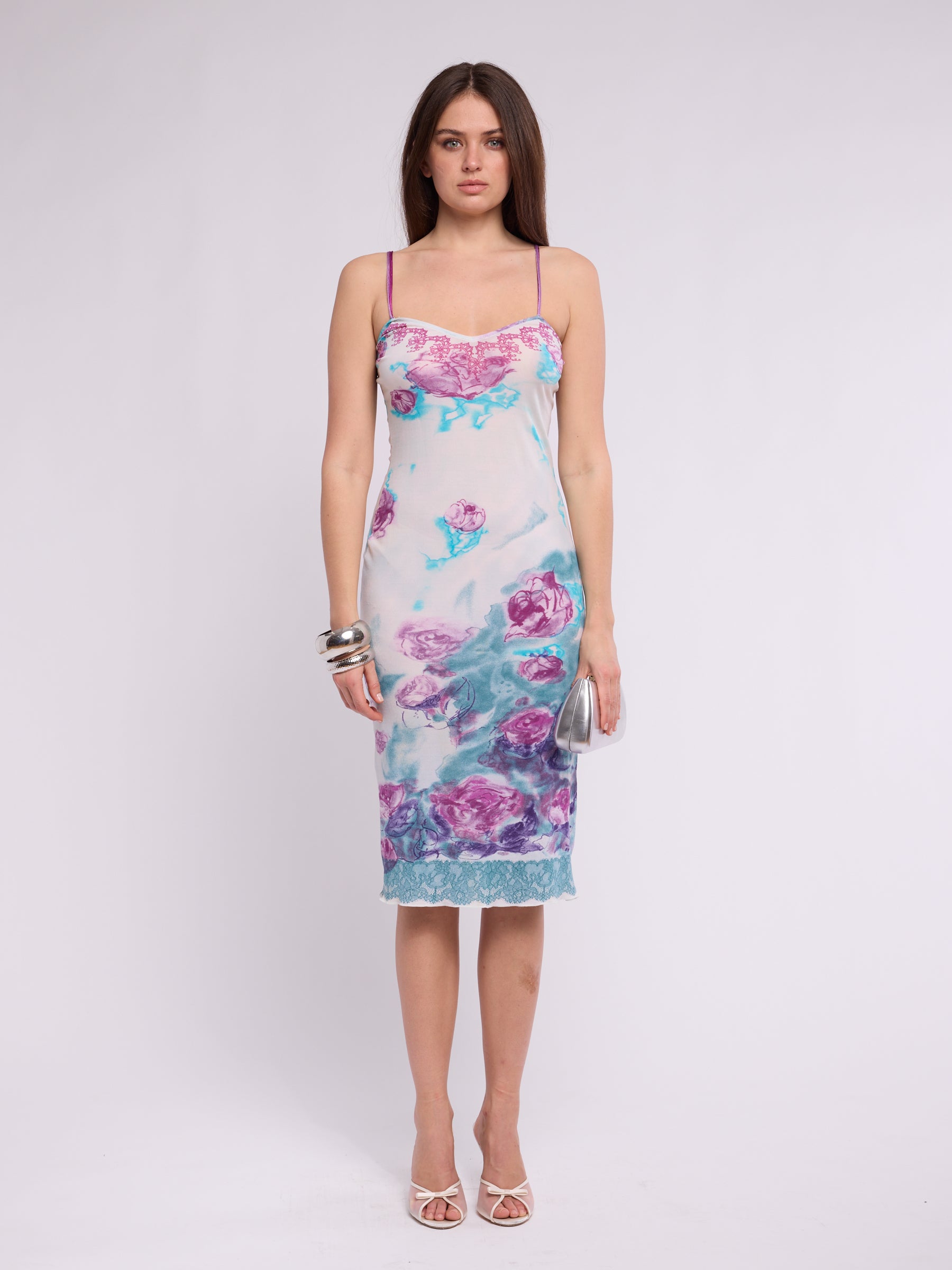 Blumarine 1997 Blue Floral Set