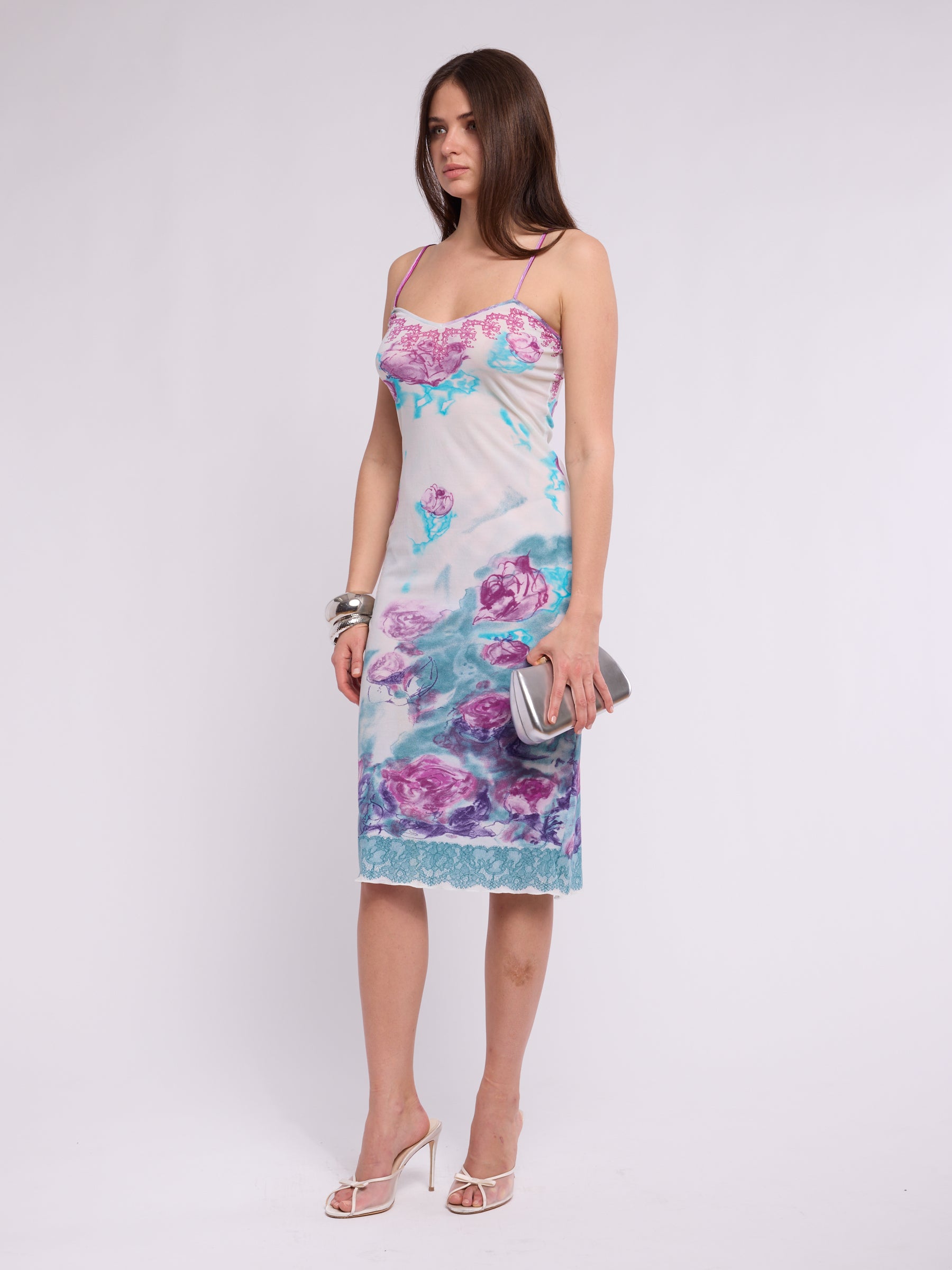 Blumarine 1997 Blue Floral Set