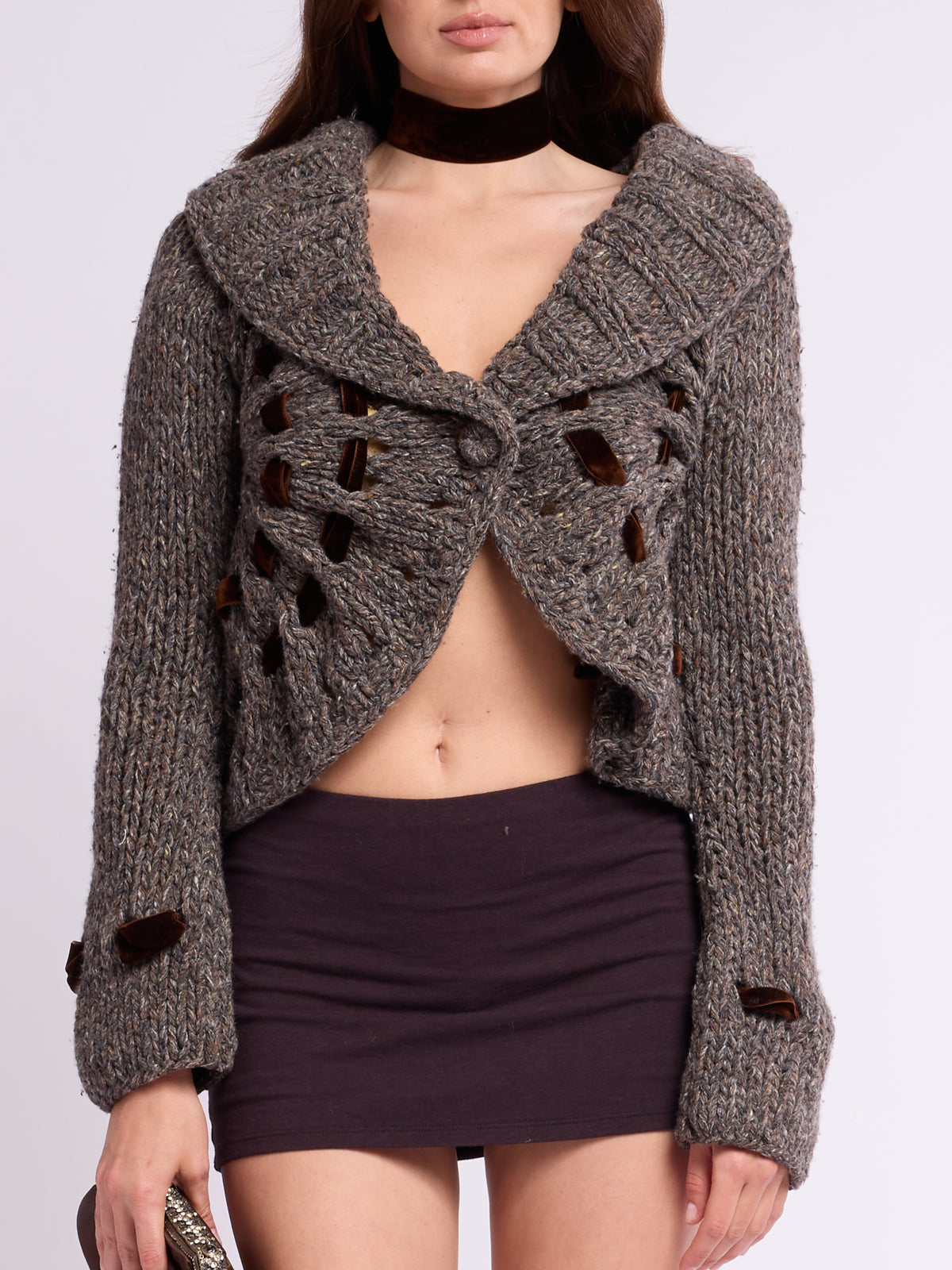 Blumarine 2000s Knit Collared Cardigan