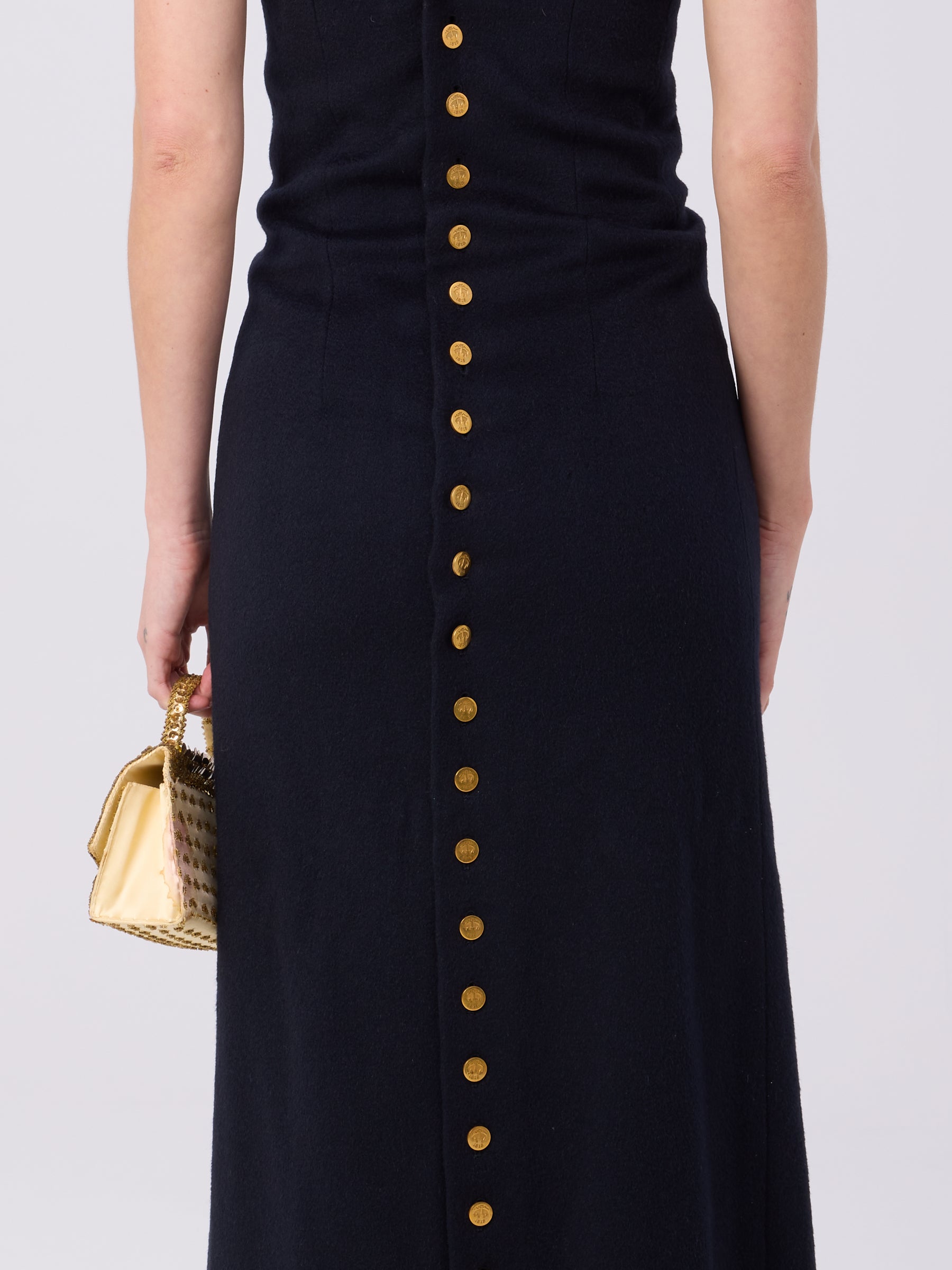 Brooks Brothers FW 2007 Button Back Wool Dress