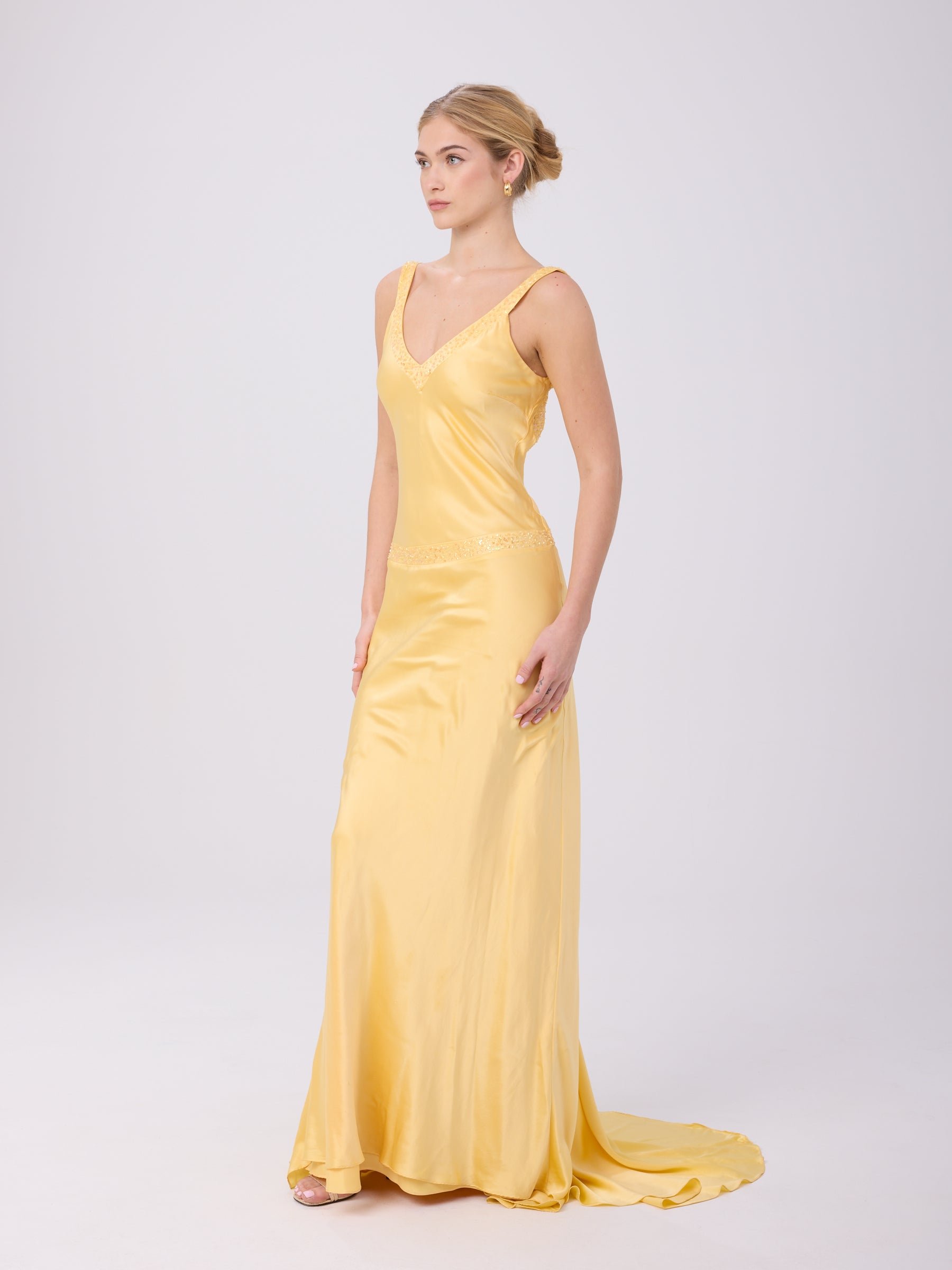 Cache 2000s Yellow Gown