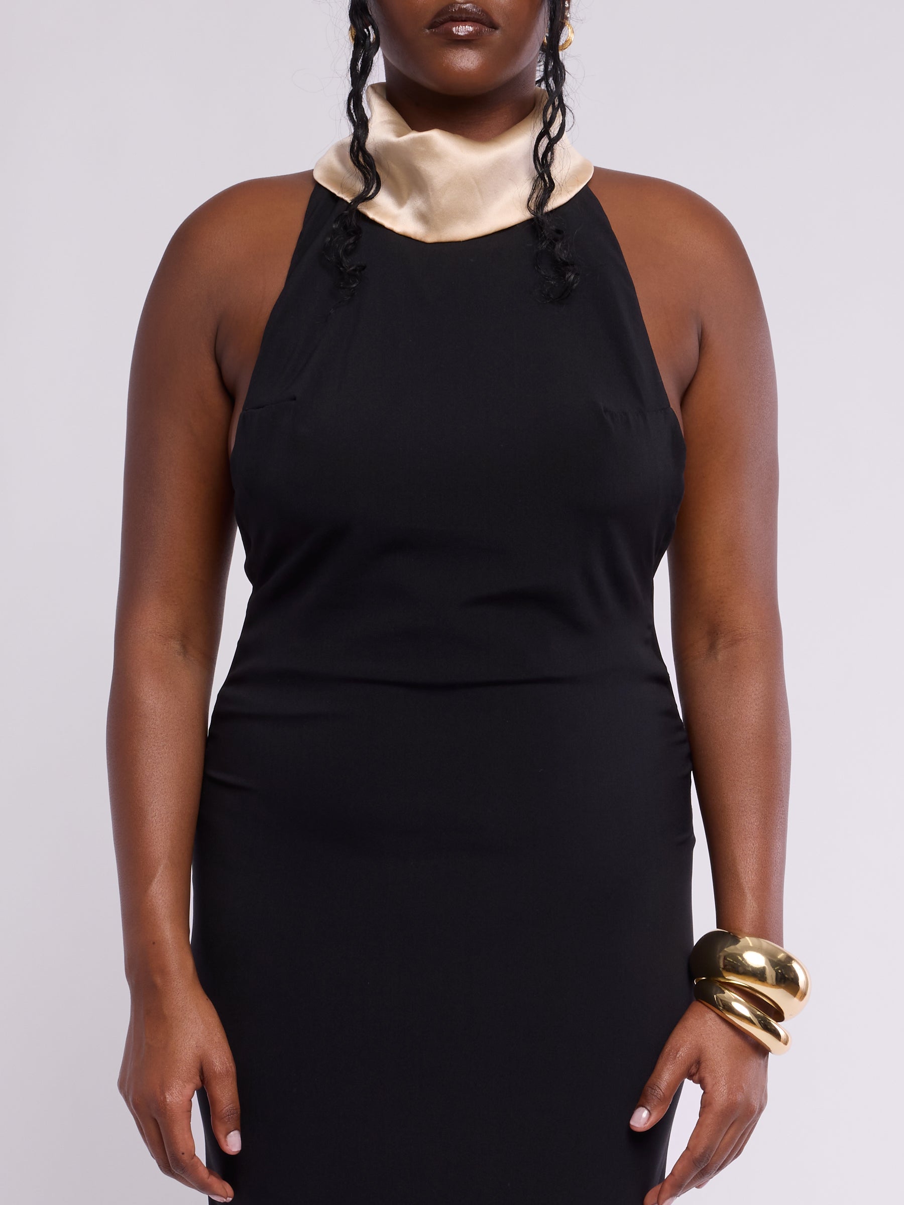 Carolina Herrera 1990s Sample Black Gown