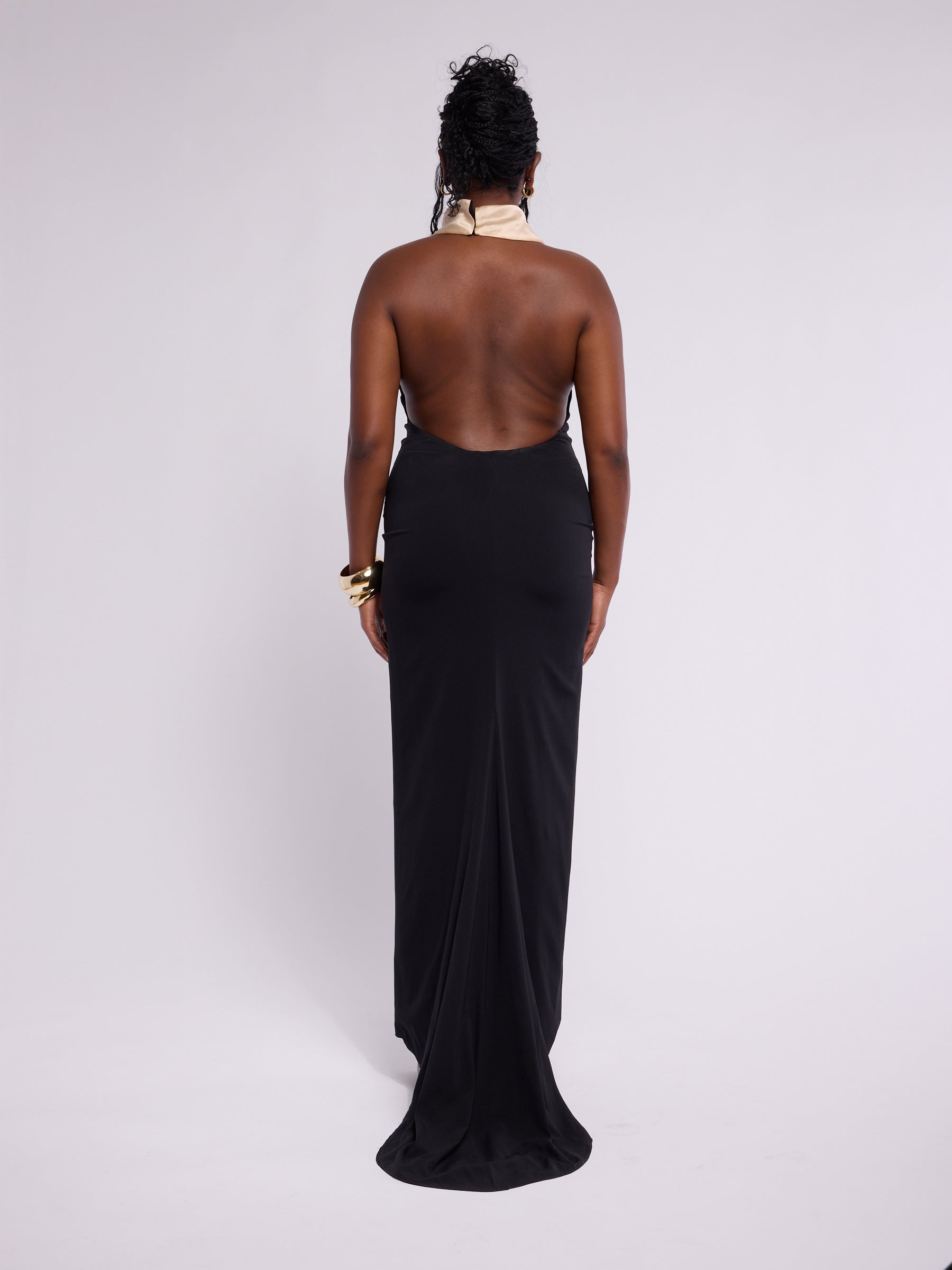 Carolina Herrera 1990s Sample Black Gown