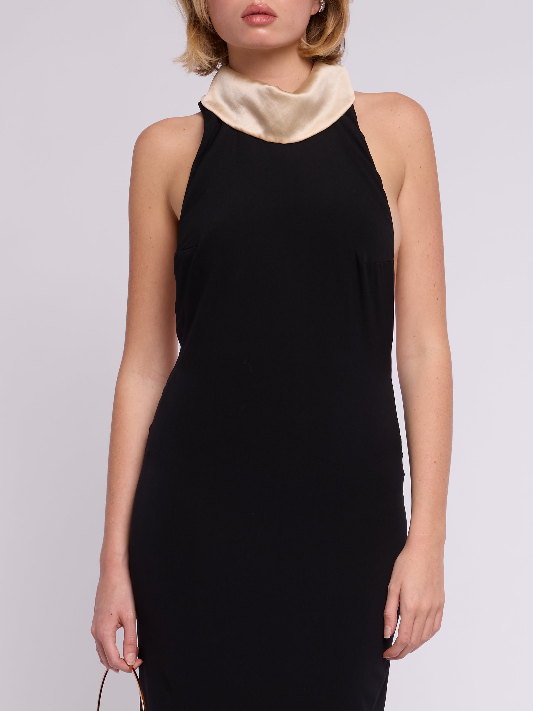 Carolina Herrera 1990s Sample Black Gown