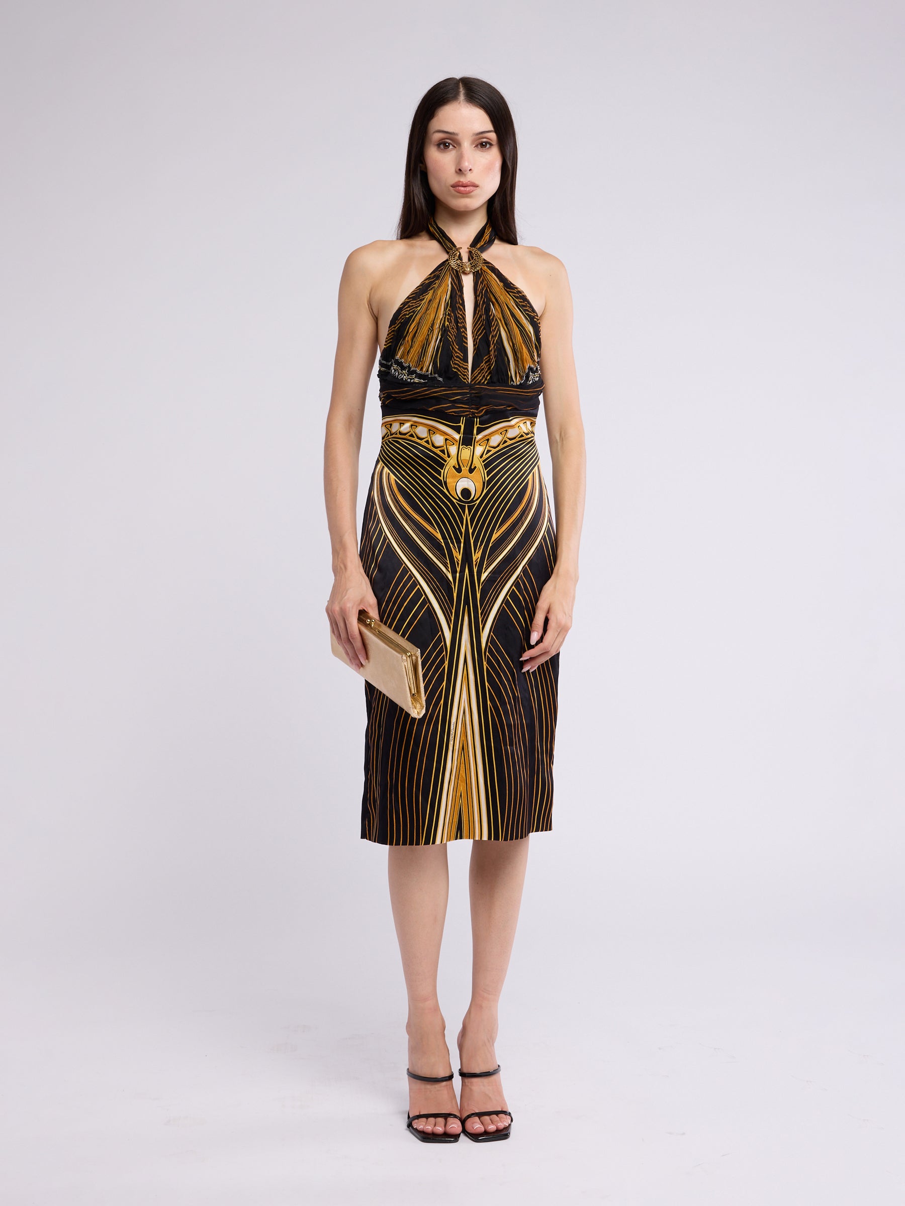 Roberto Cavalli SS 2007 Silk Halter Dress