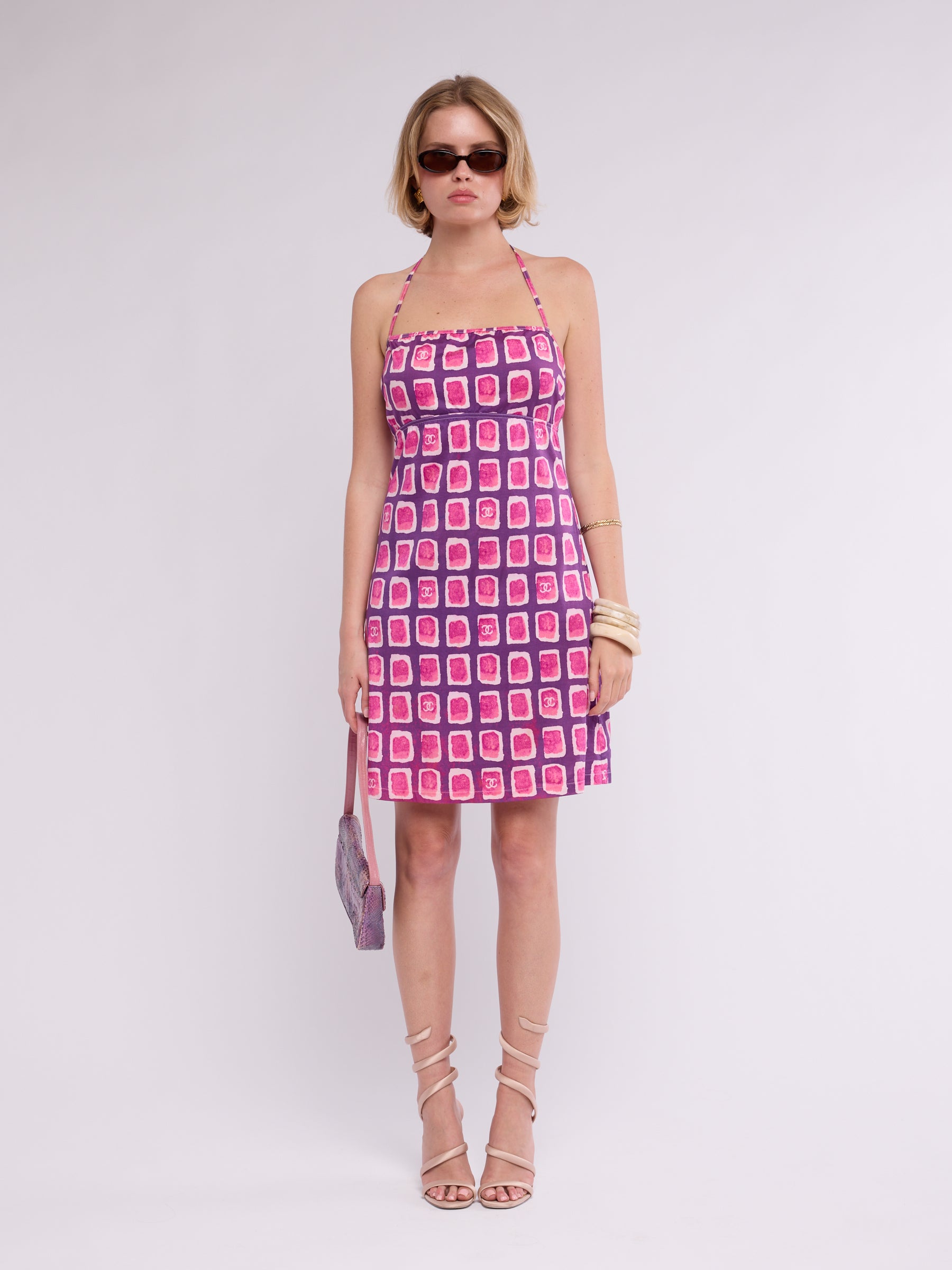 chanel halter dress DRAPED HALTER NECK DRESS UK 4