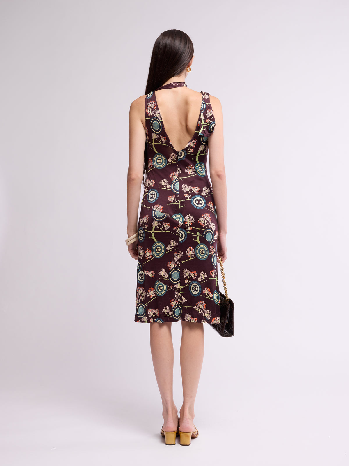 Chanel SS 2001 Brown CC Logo Dress