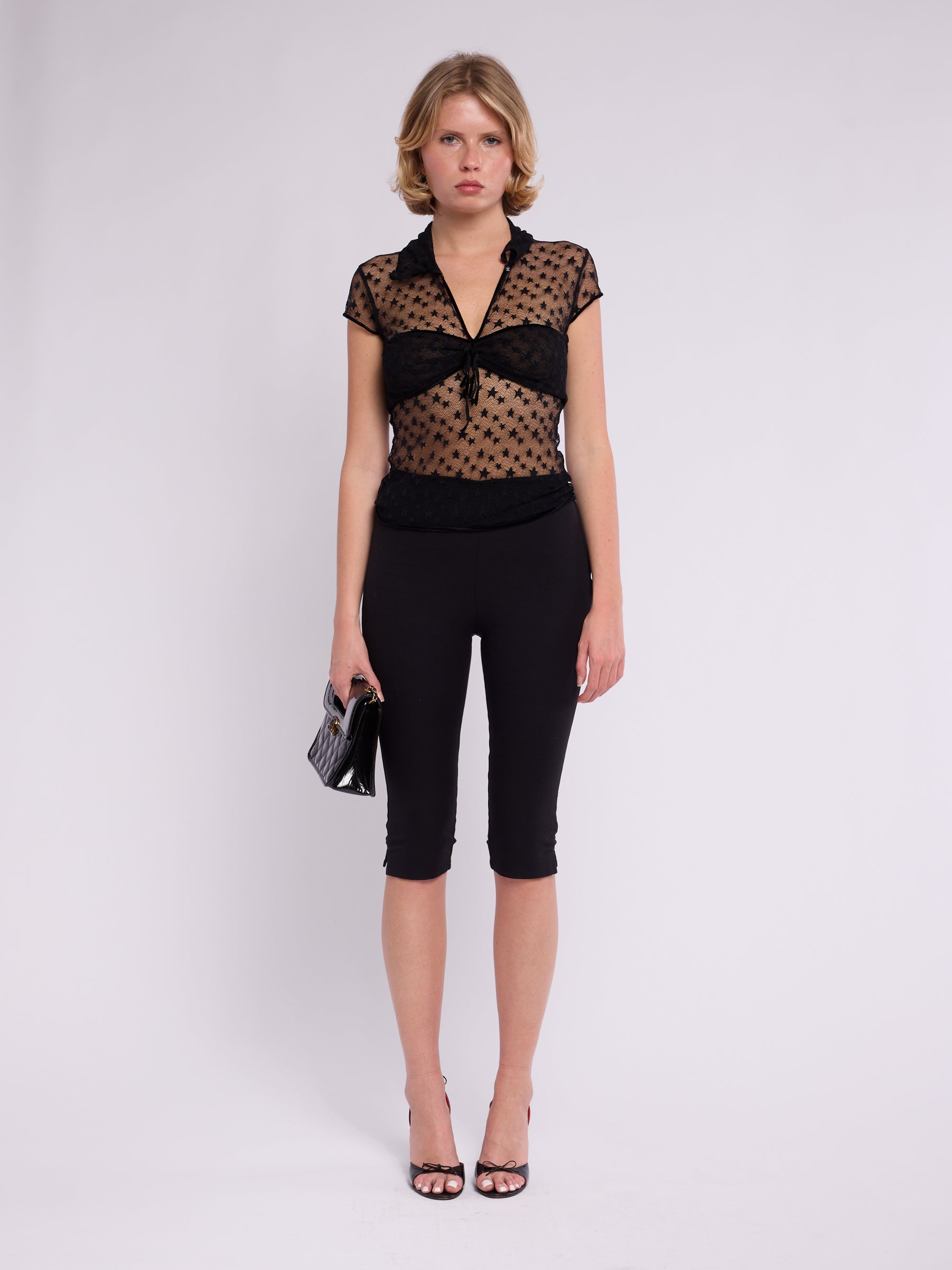 Chanel FW 2004 Sheer Star Top