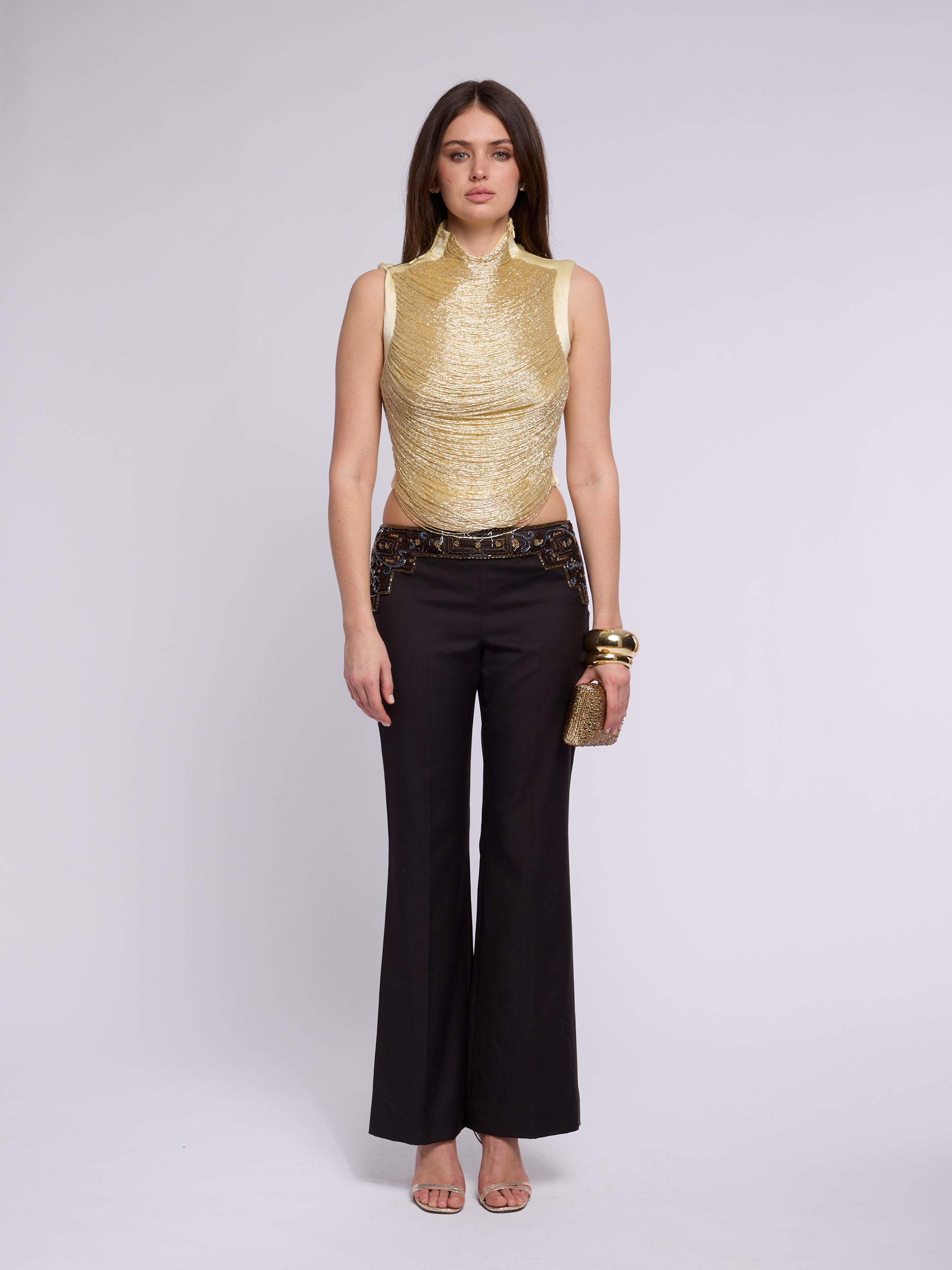 Chloé by Stella McCartney FW 2000 Beaded Black Pant