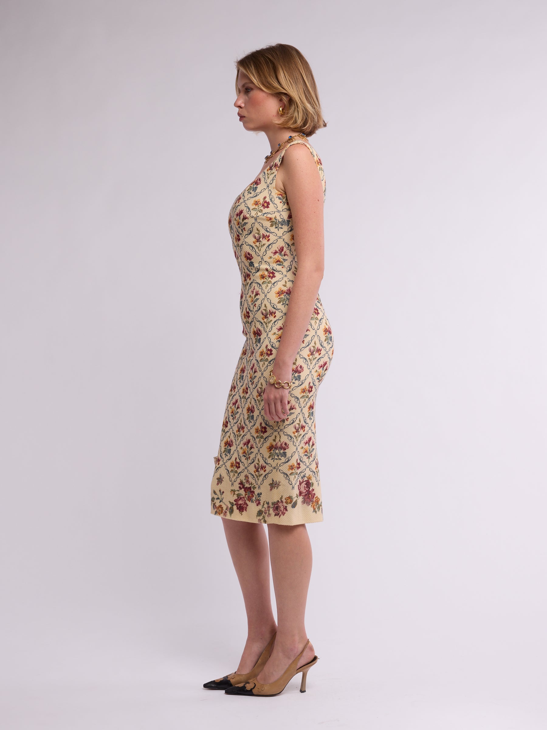 Christian Dior by Galliano 1999 Floral Tapestry Dress