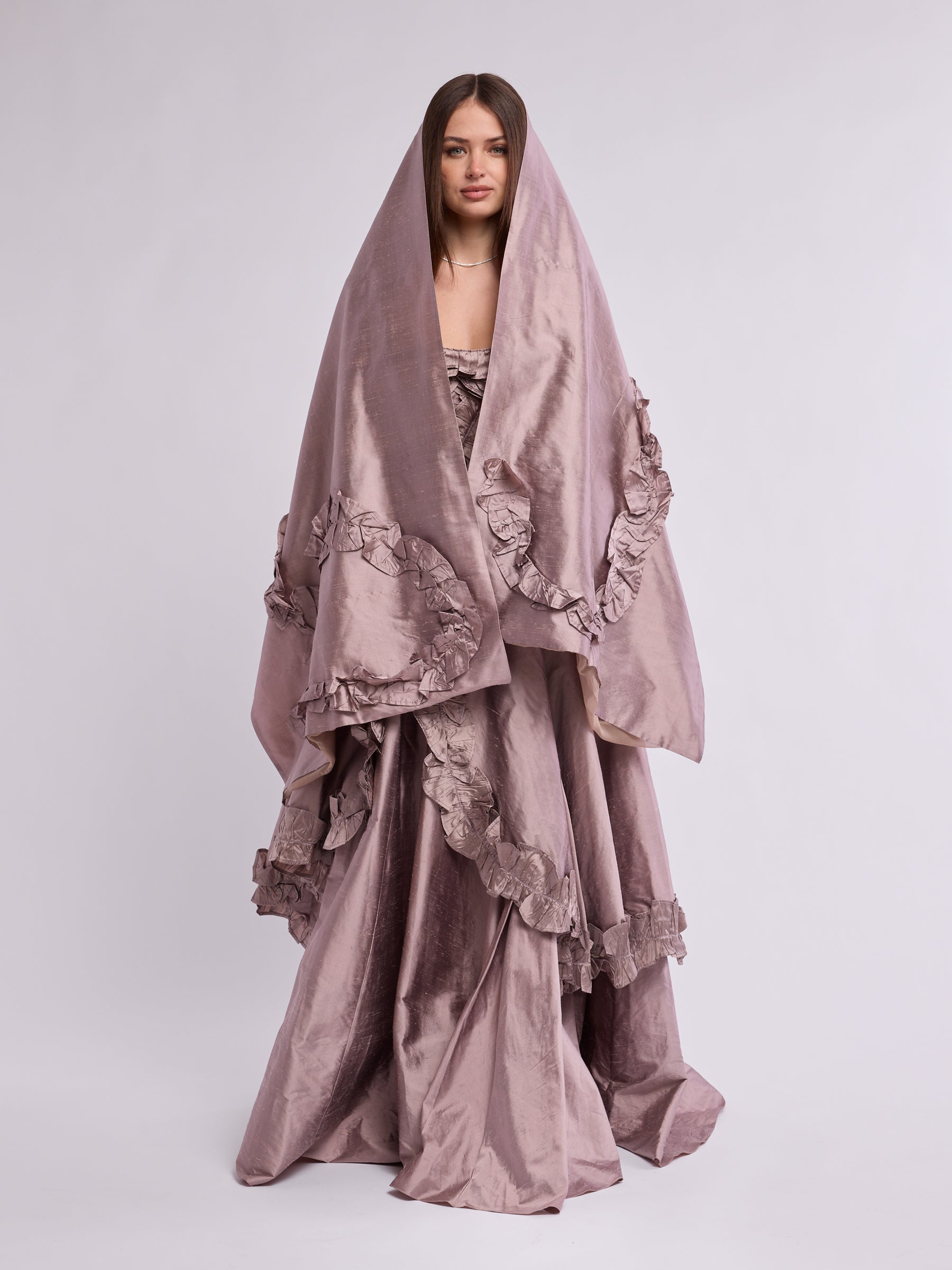 Christian Lacroix 1990s Couture Atelier Silk Dress
