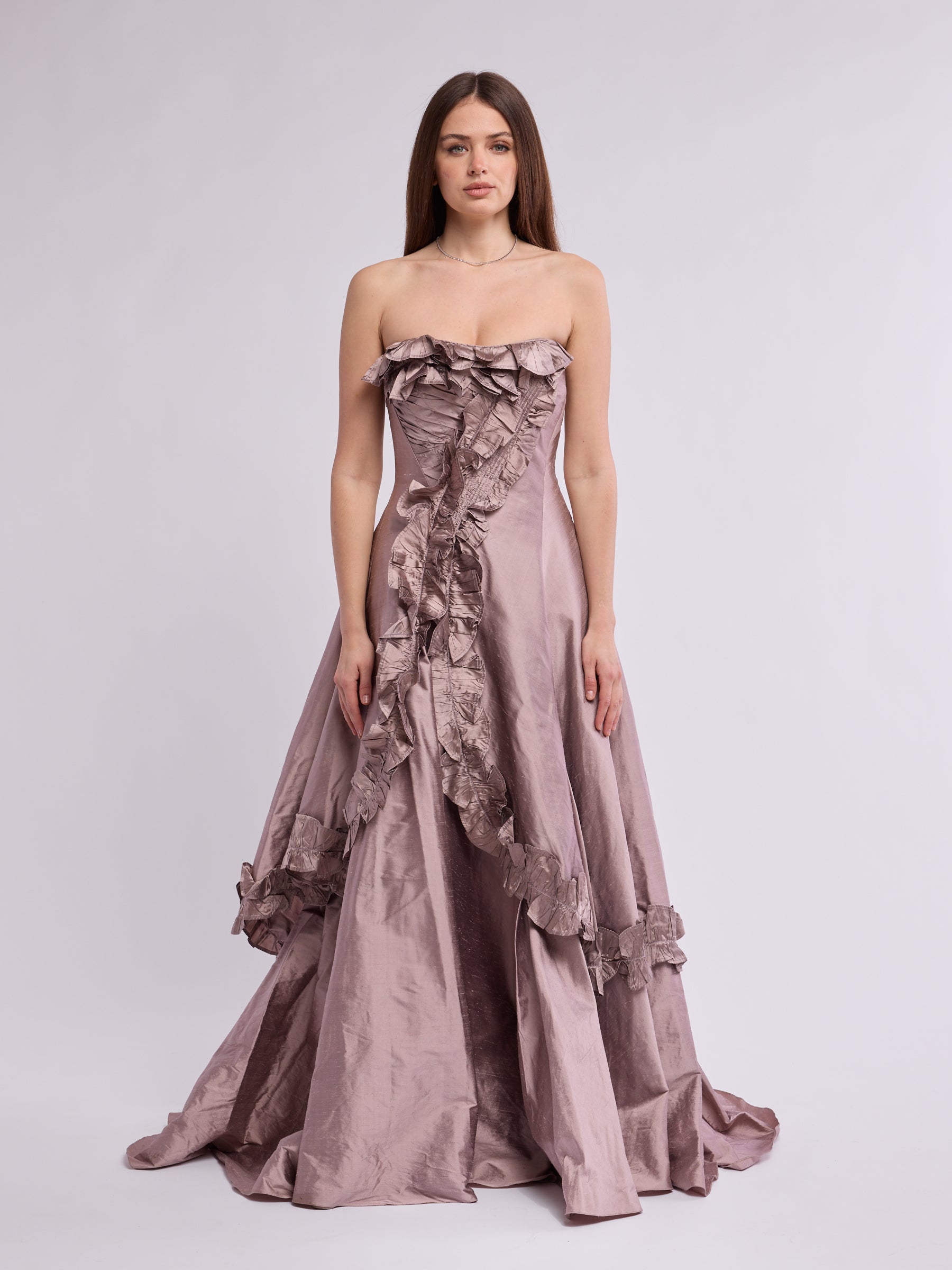 Christian Lacroix 1990s Couture Atelier Silk Dress