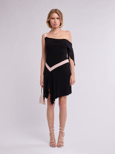 dvf midi dress Diane von Furstenberg 2000s Asymmetric Tux Cap Toe Oxford and a full skirt mdw_s25_all Size:23