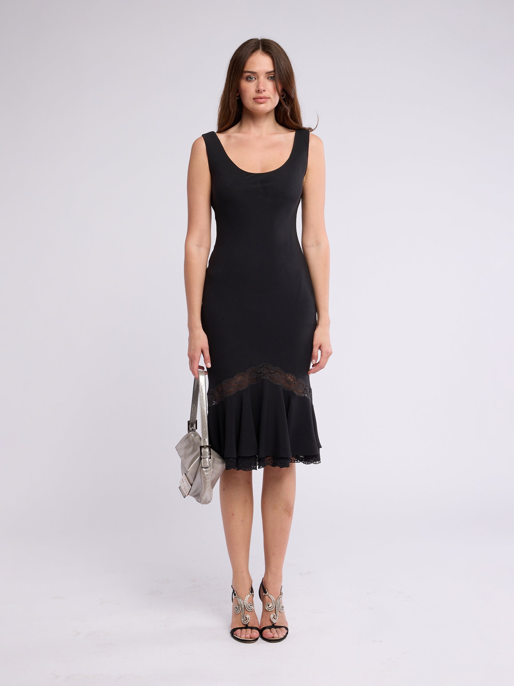 Christian Dior by Galliano 1999 Black Lace Dress