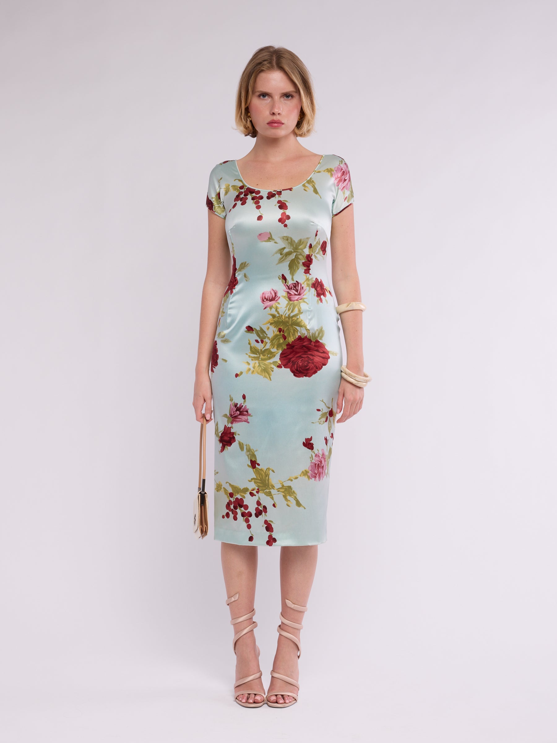 Dolce & Gabbana SS 1999 Short Sleeve Silk Dress