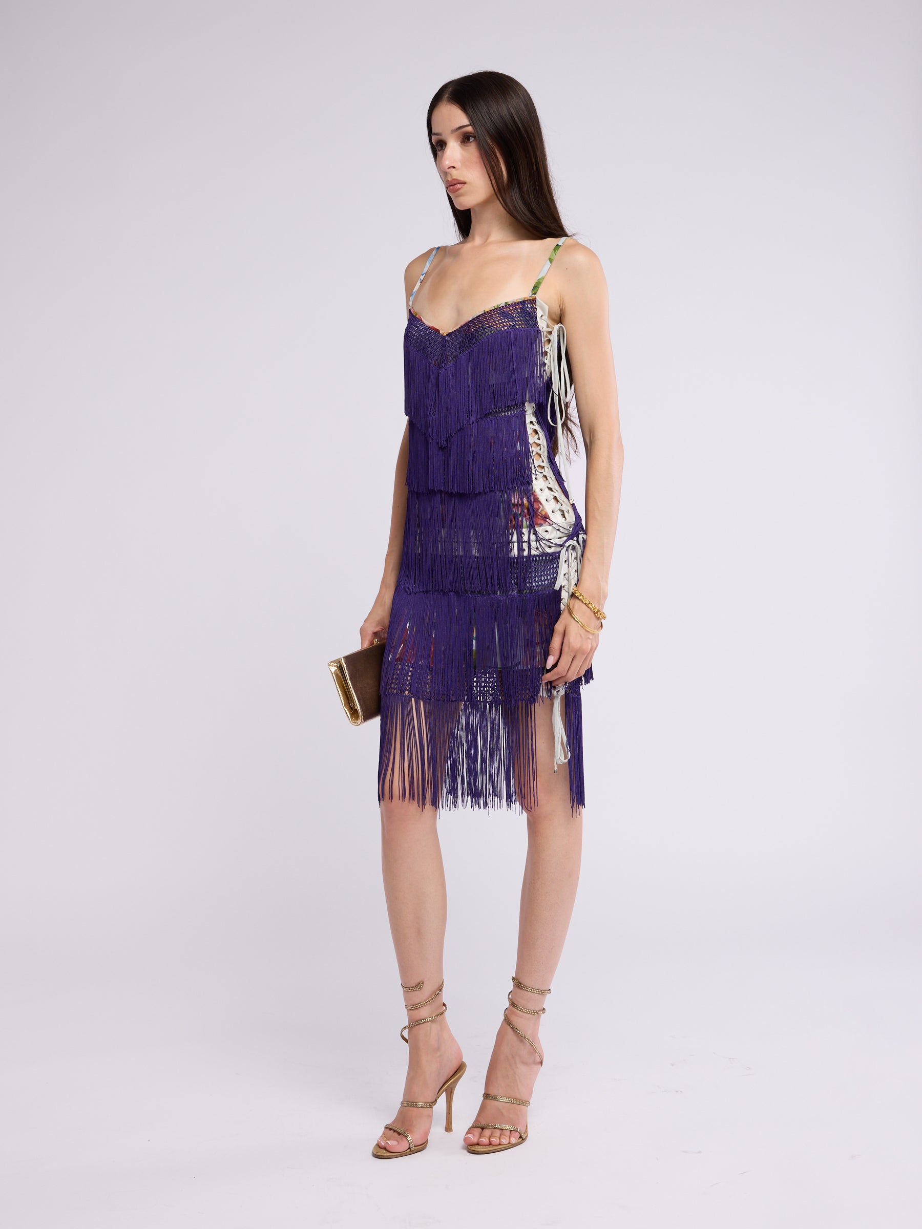 Dolce & Gabbana FW 2003 Runway Fringe Dress