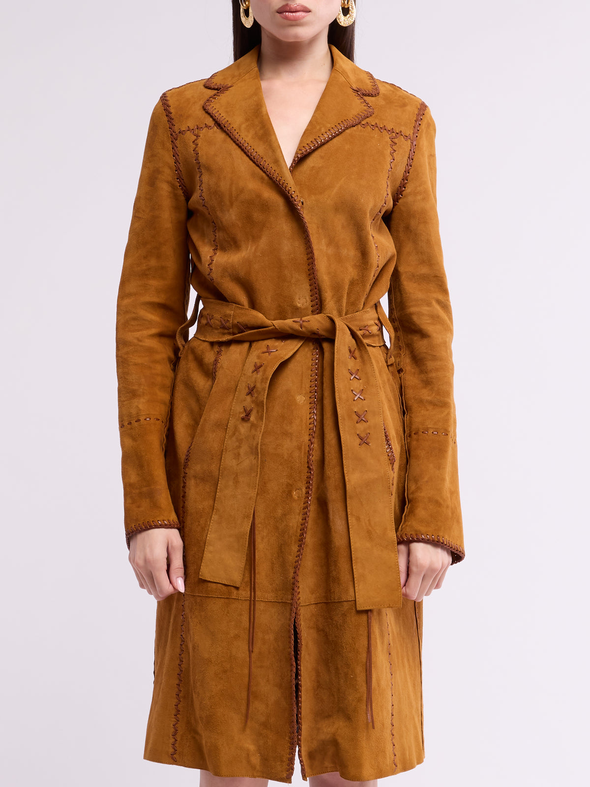 Dolce & Gabbana 1990s Brown Suede Coat