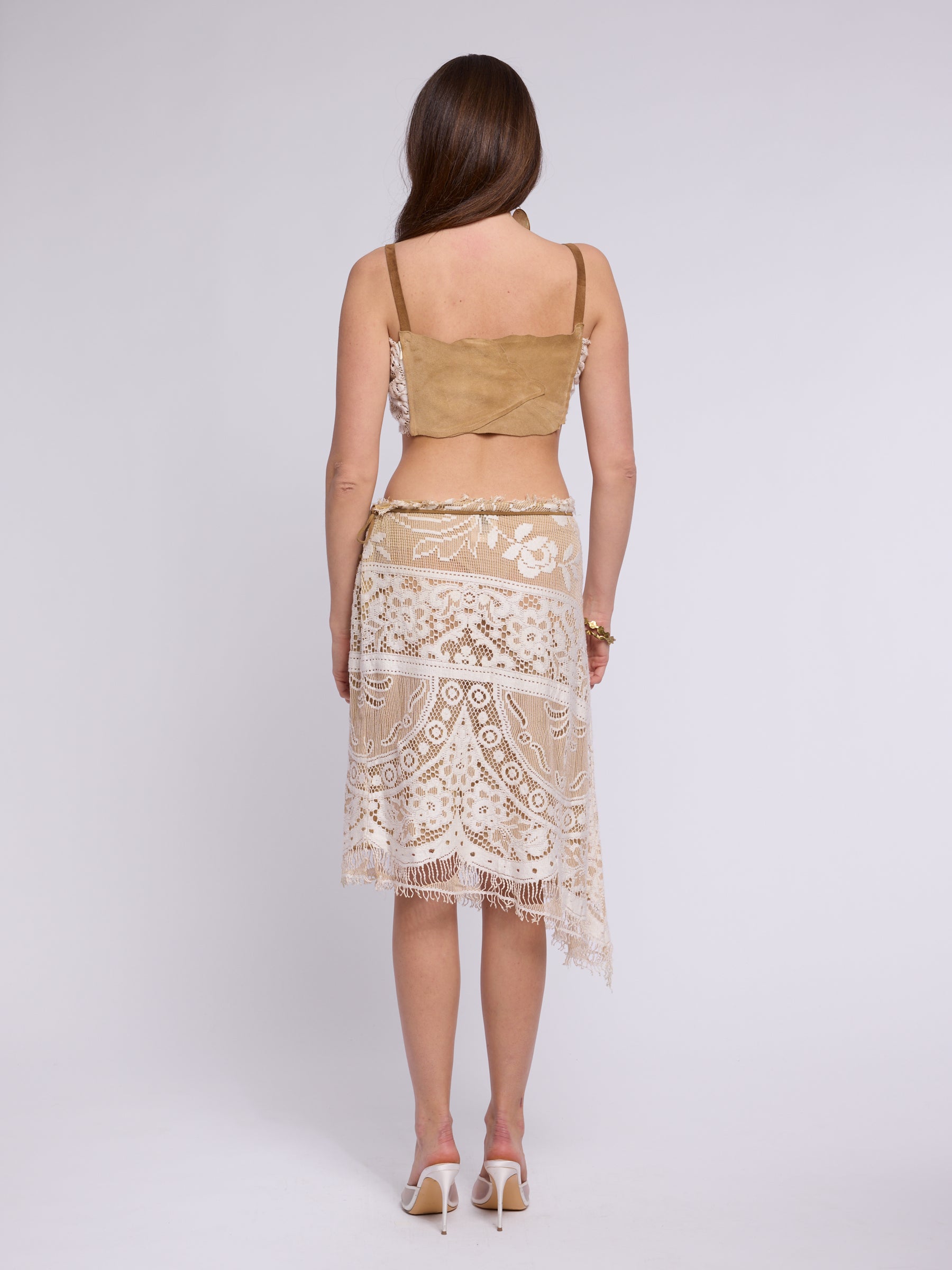 Dolce & Gabbana Lace Top & Skirt Set