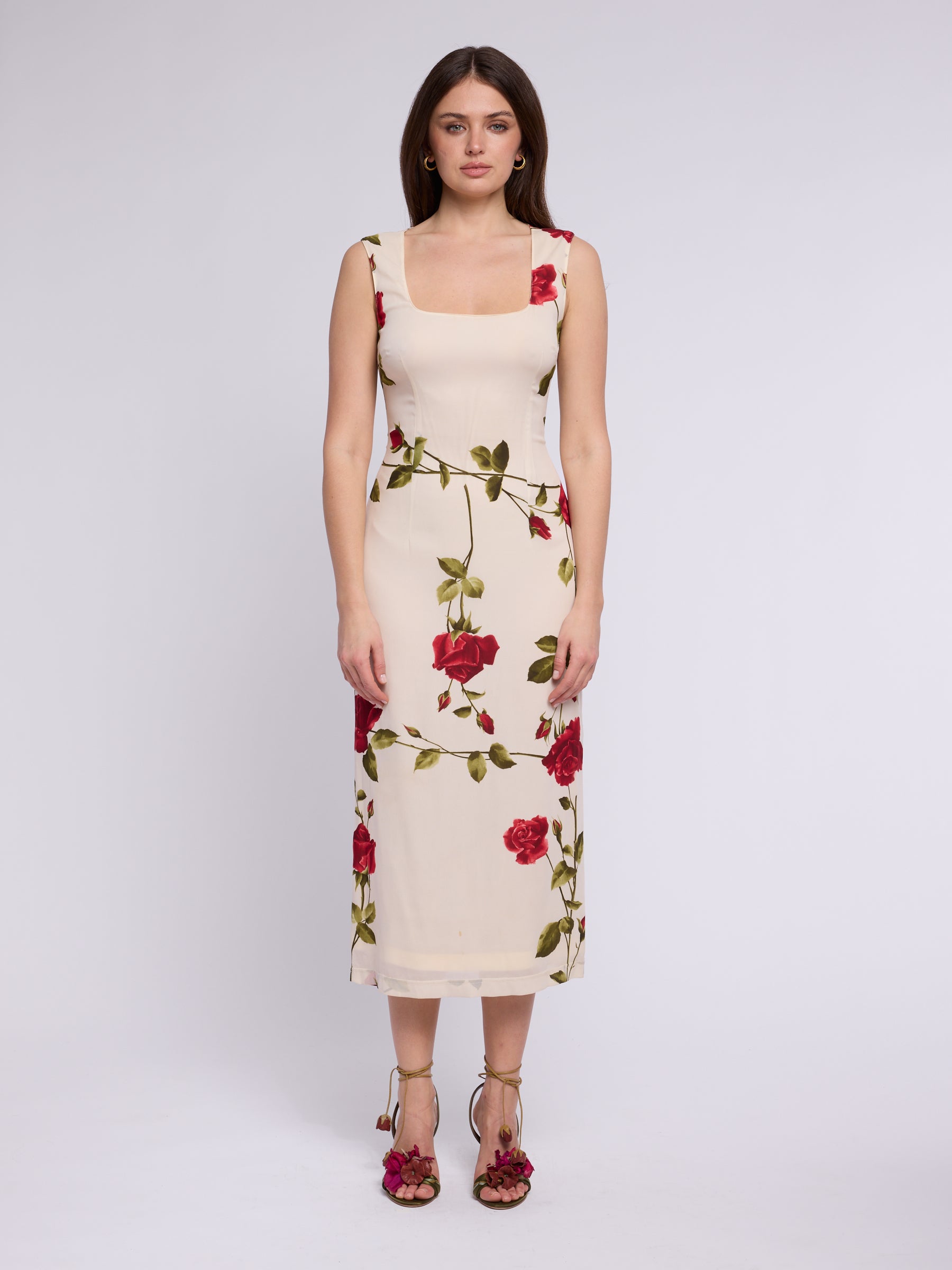 Dolce & Gabbana 2000s Rose Floral Dress