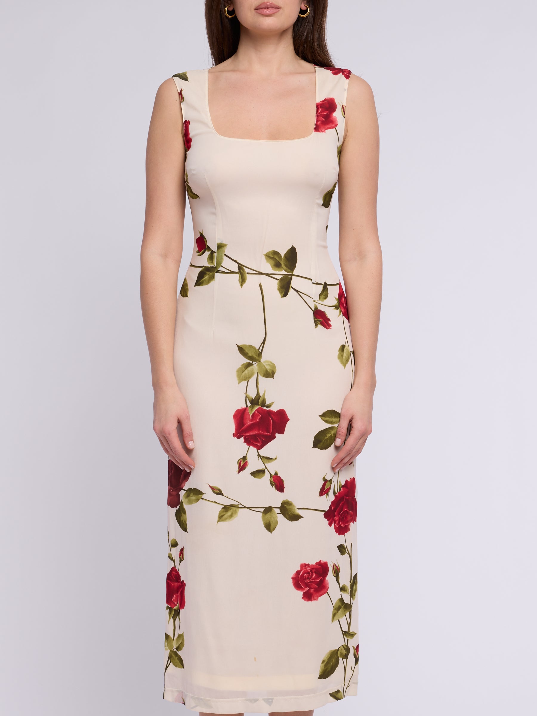 Dolce & Gabbana 2000s Rose Floral Dress