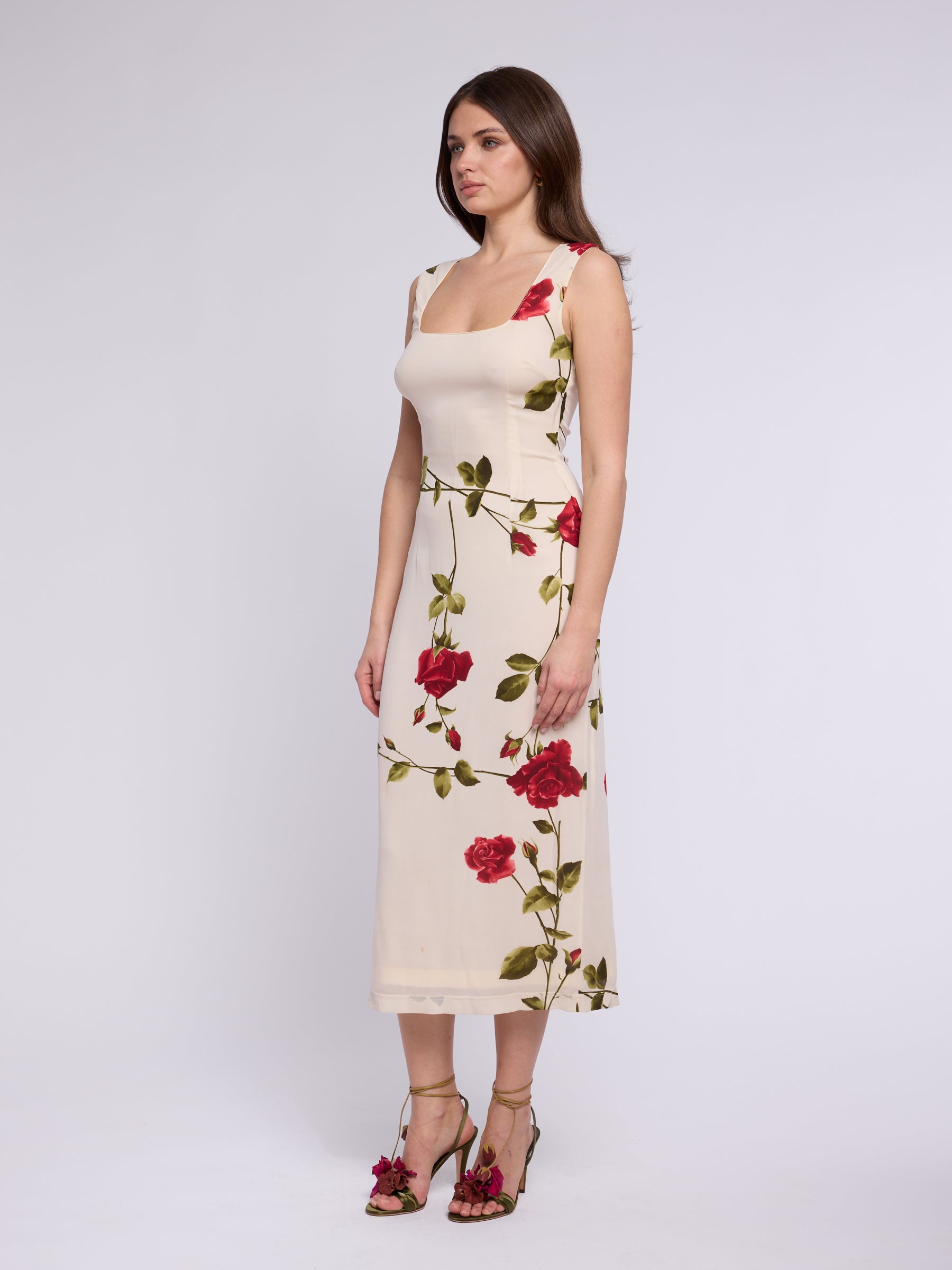 Dolce & Gabbana 2000s Rose Floral Dress