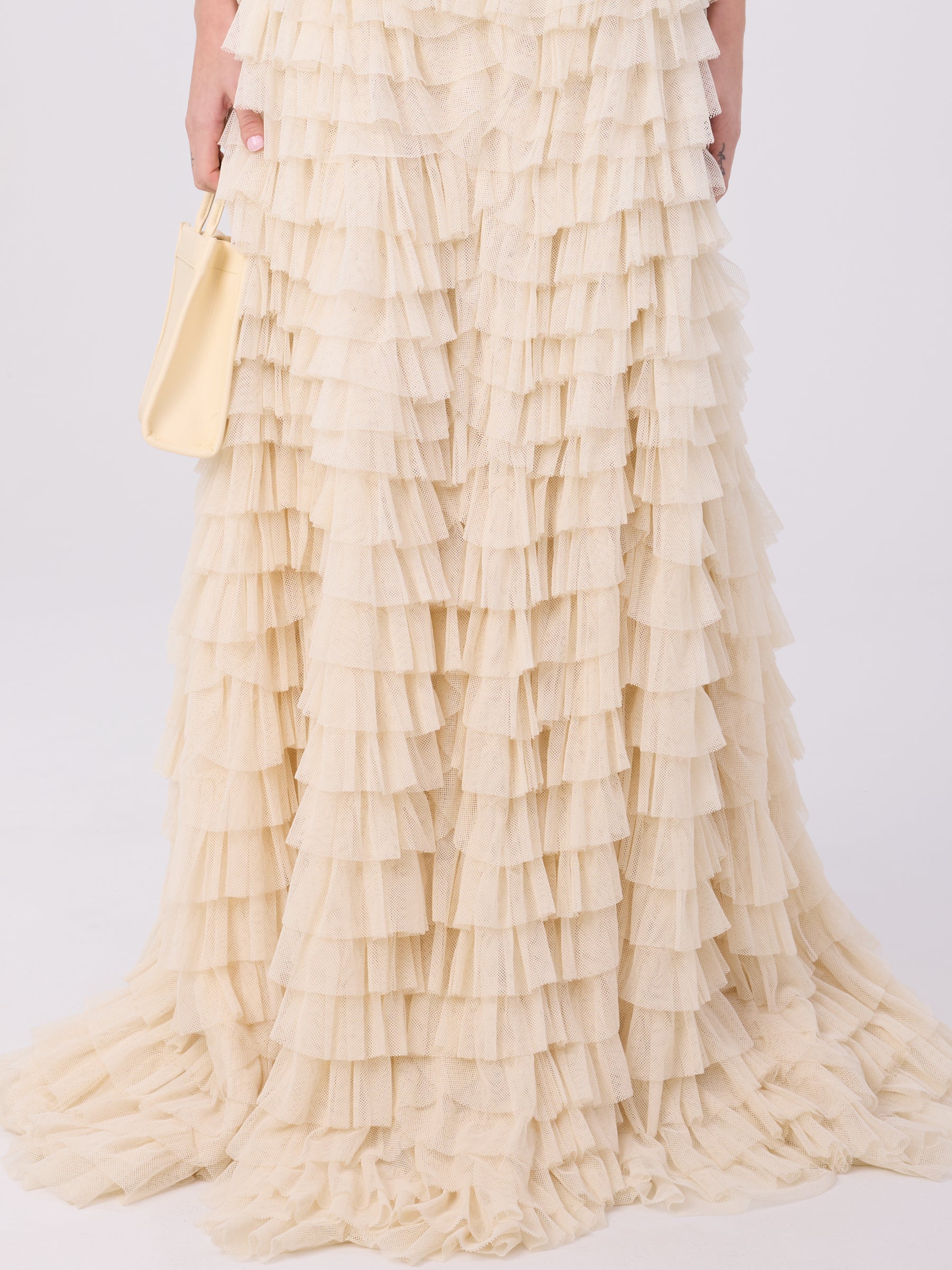 Dolce & Gabbana SS 2010 Ivory Ruffle Tulle Skirt