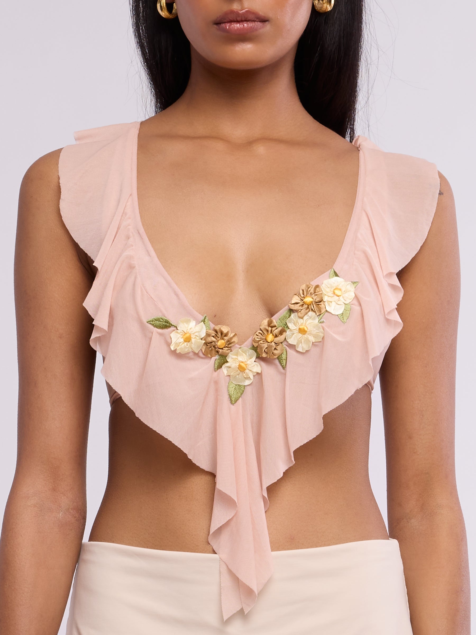 Ema Savahl 2000s Halter Crop Top
