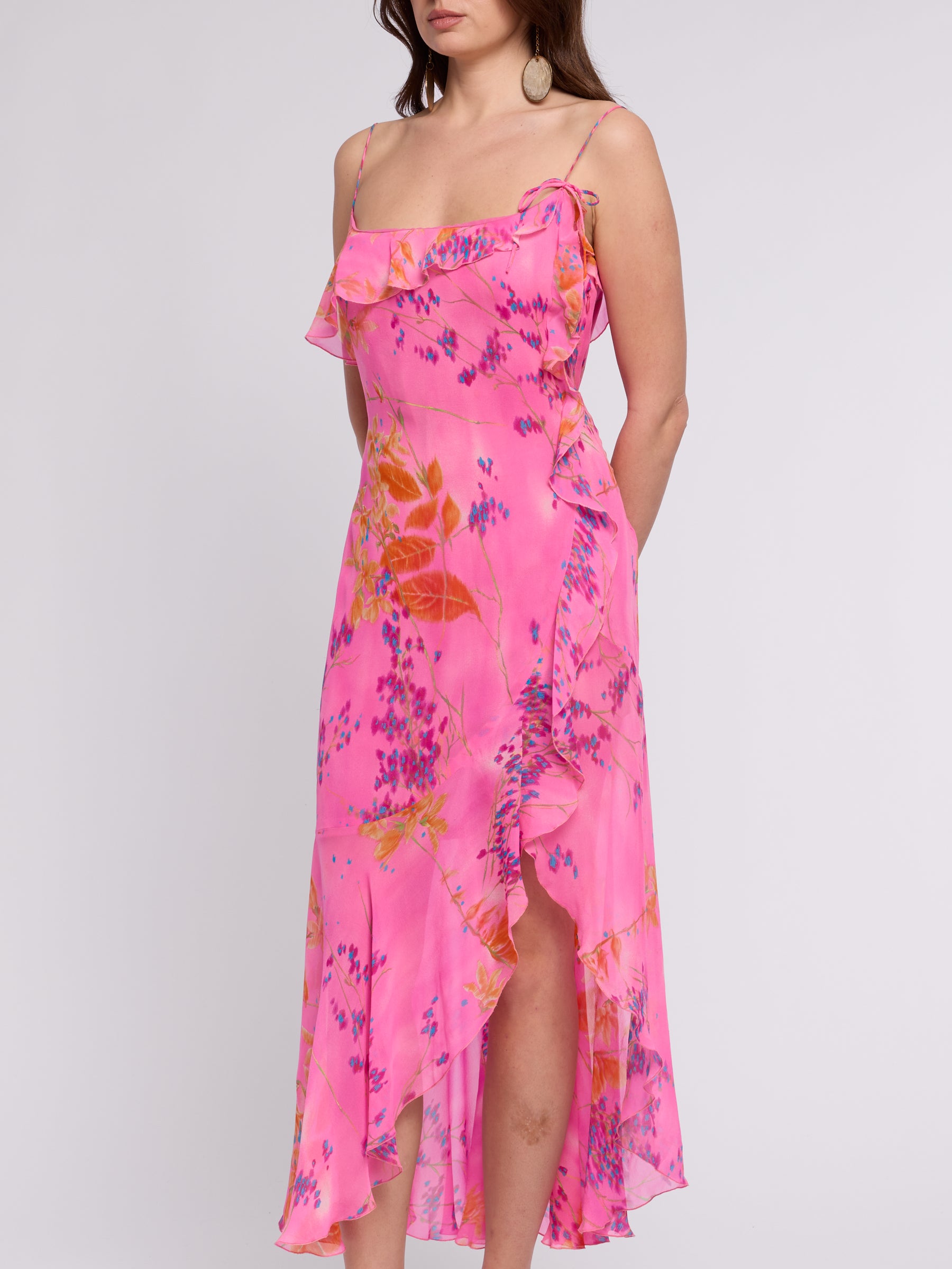 Emanuel Ungaro SS 2000 Silk Chiffon Dress