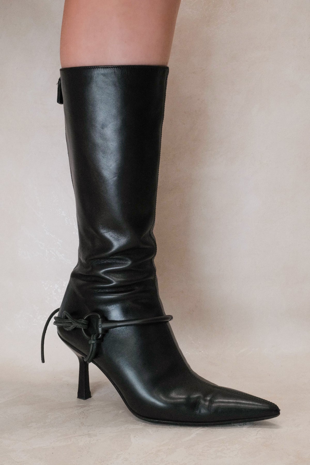 Gucci by Tom Ford FW 1999 Horsebit Black Leather Boots