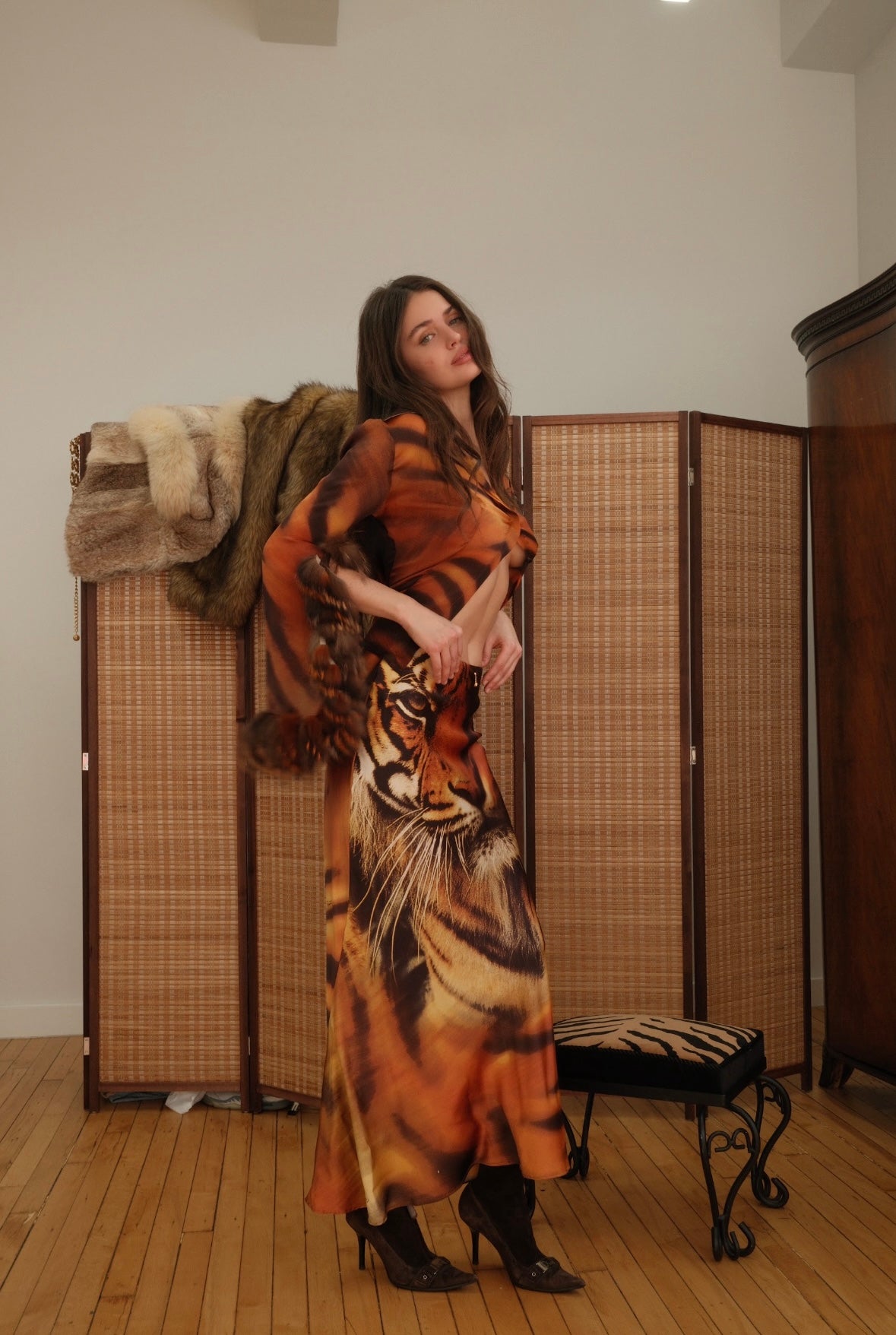Roberto Cavalli FW 2000 Tiger Print Set