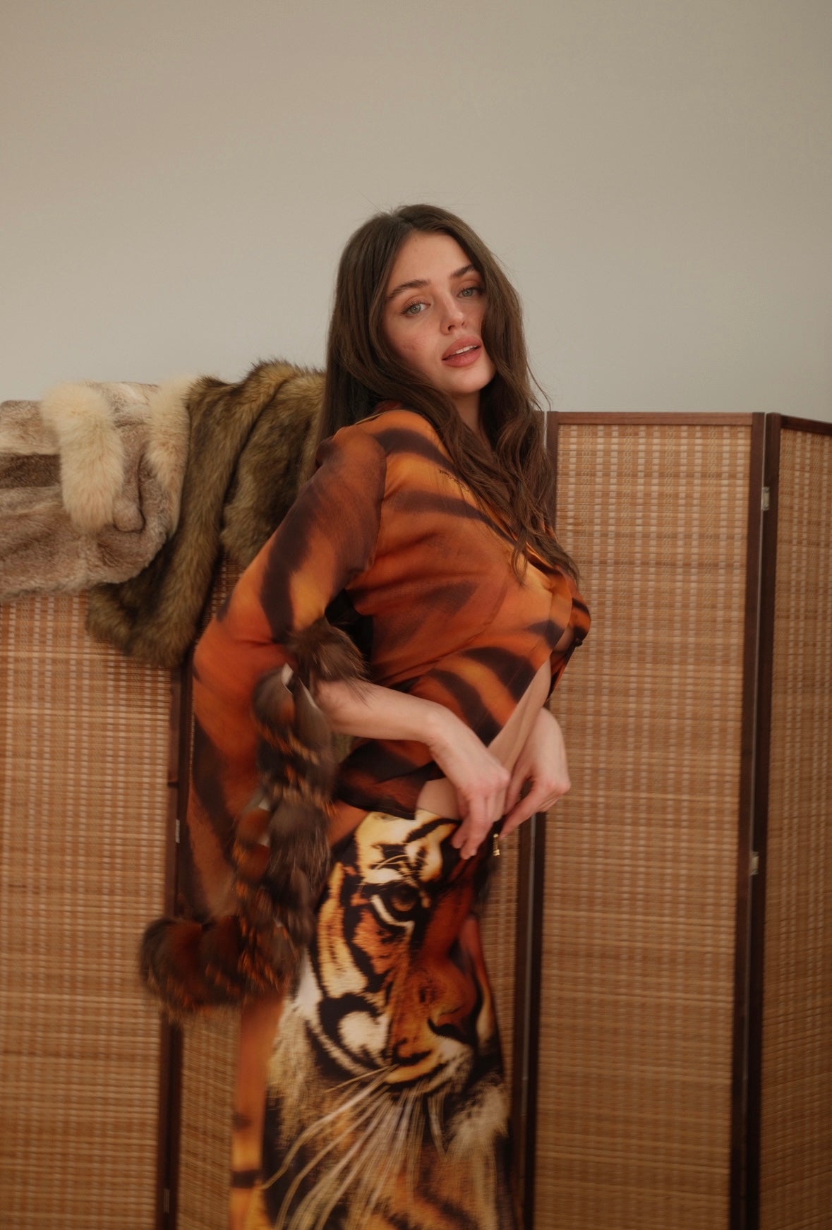 Roberto Cavalli FW 2000 Tiger Print Set