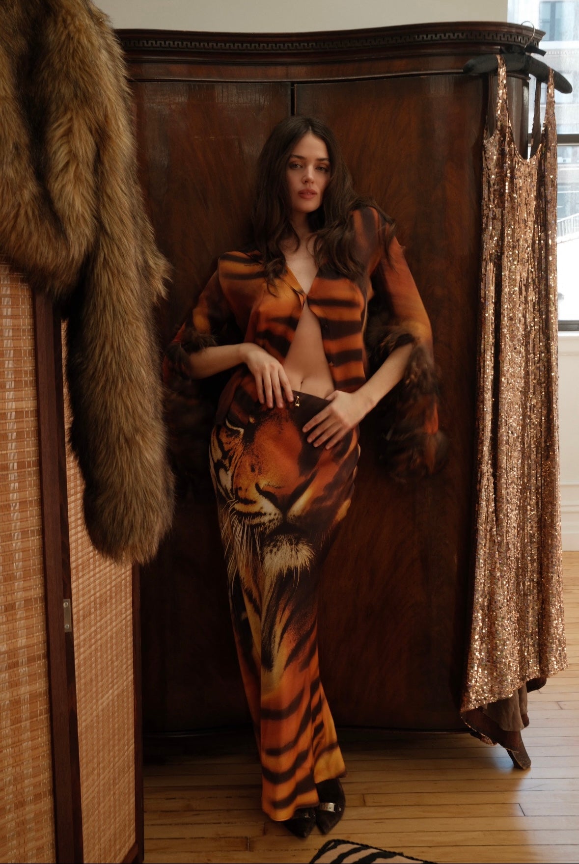 Roberto Cavalli FW 2000 Tiger Print Set