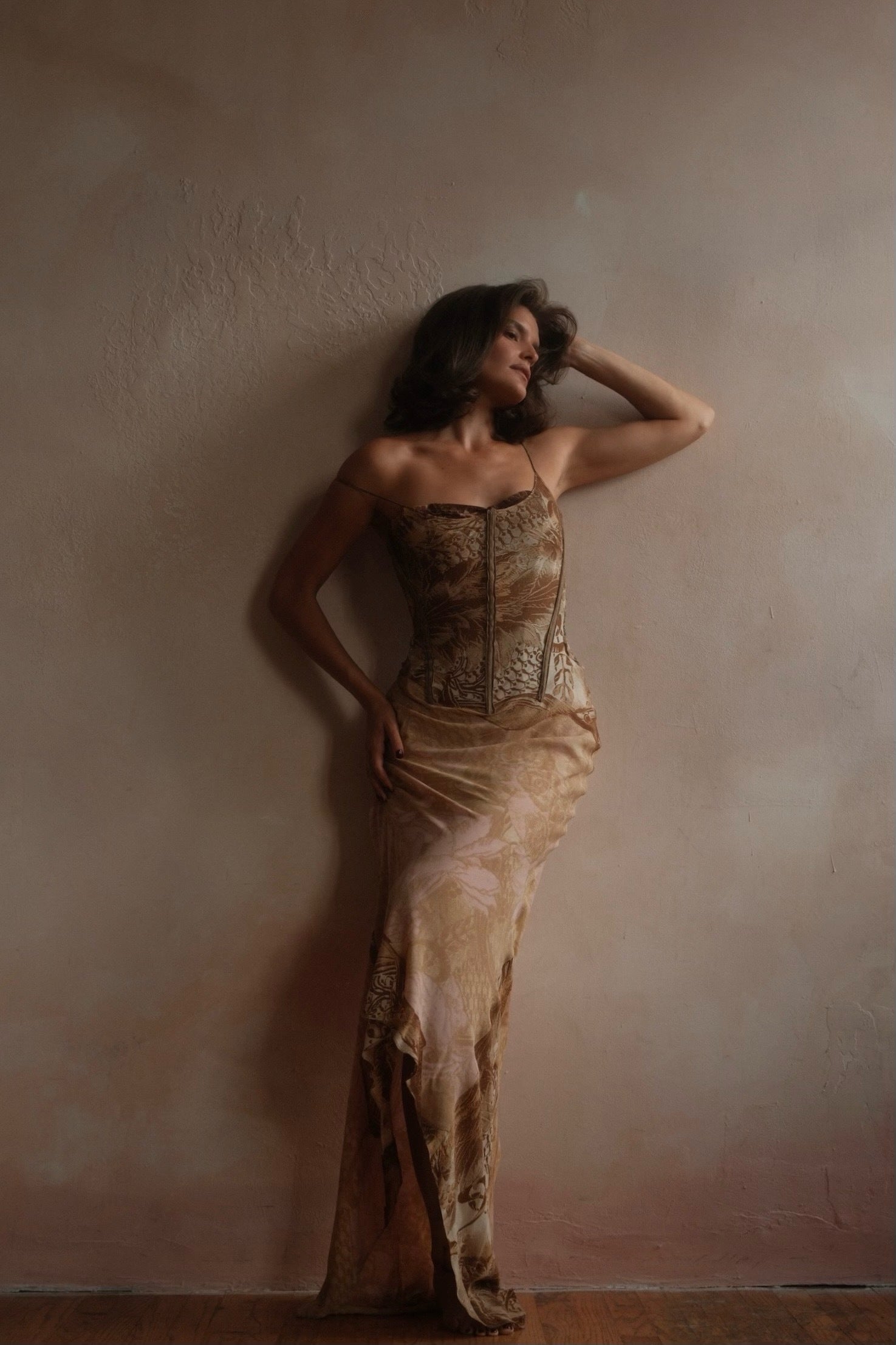 Roberto Cavalli FW 2001 Rare Brown & Pink Gown