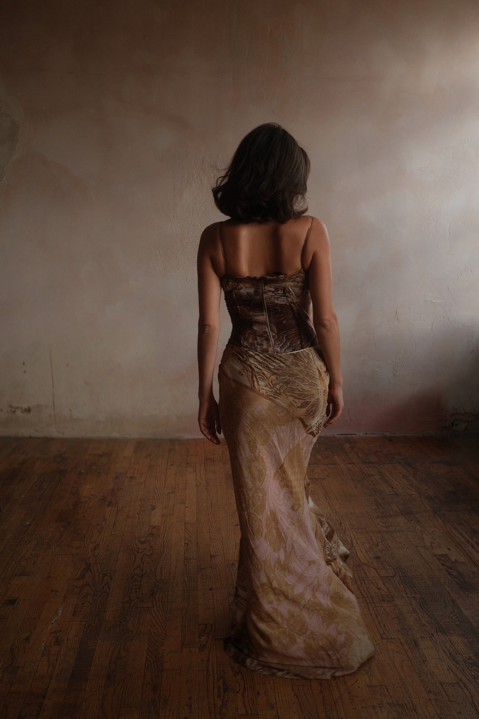Roberto Cavalli FW 2001 Rare Brown & Pink Gown