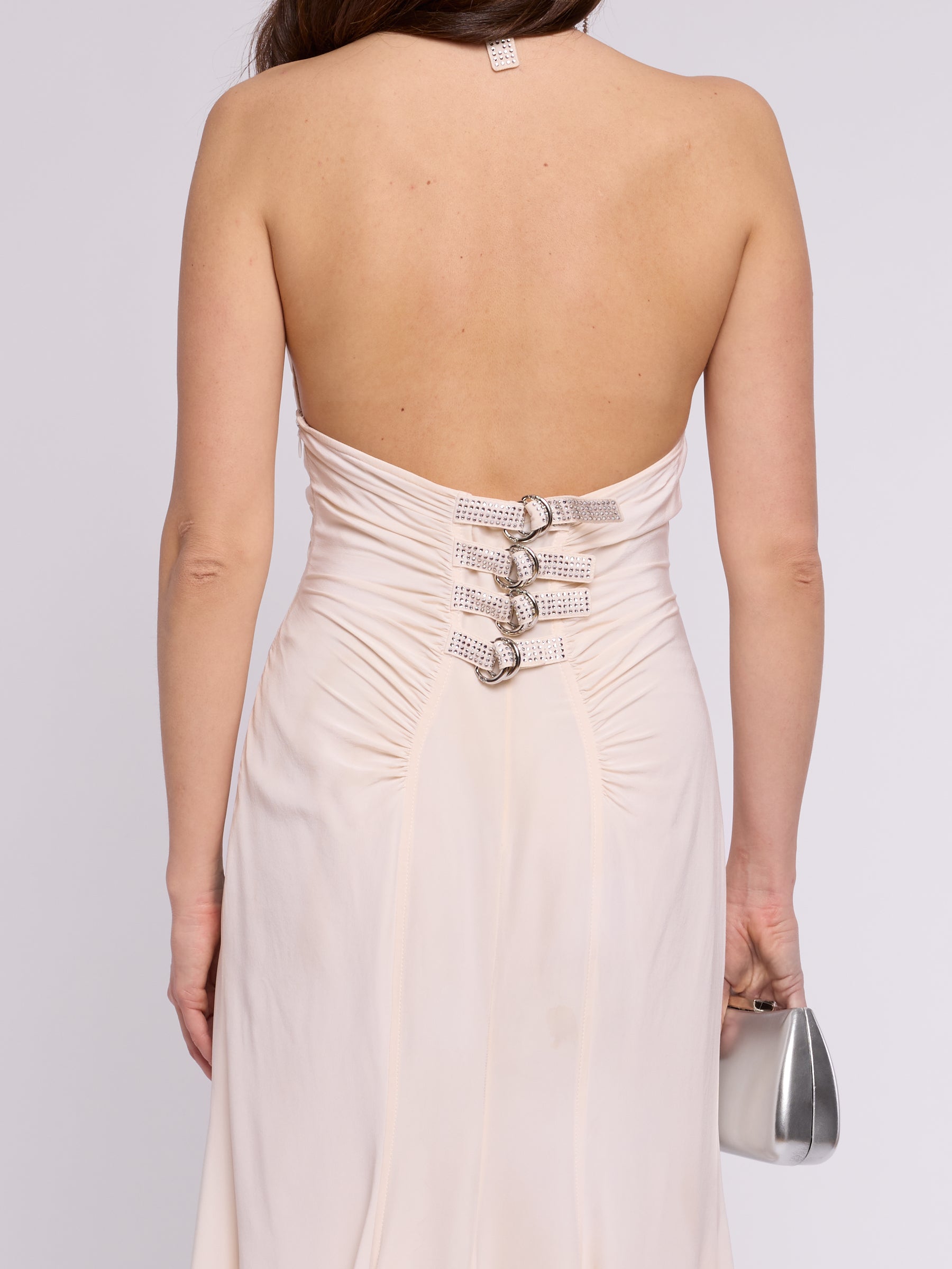 Versace 1990s White Silk Dress