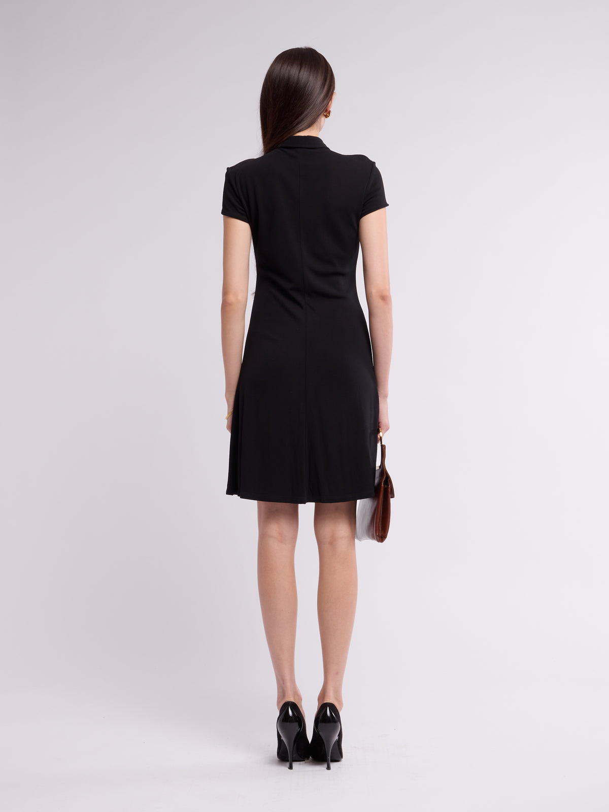 Gianni Versace 1990s Black Button Dress