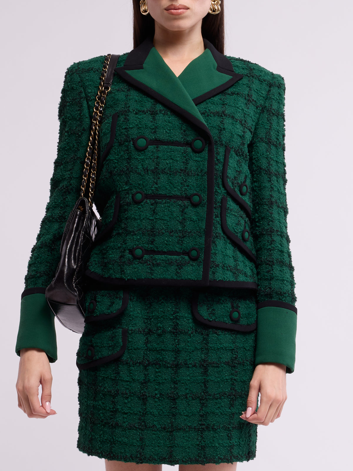 Gianni Versace FW 1993 Runway Green Skirt Set