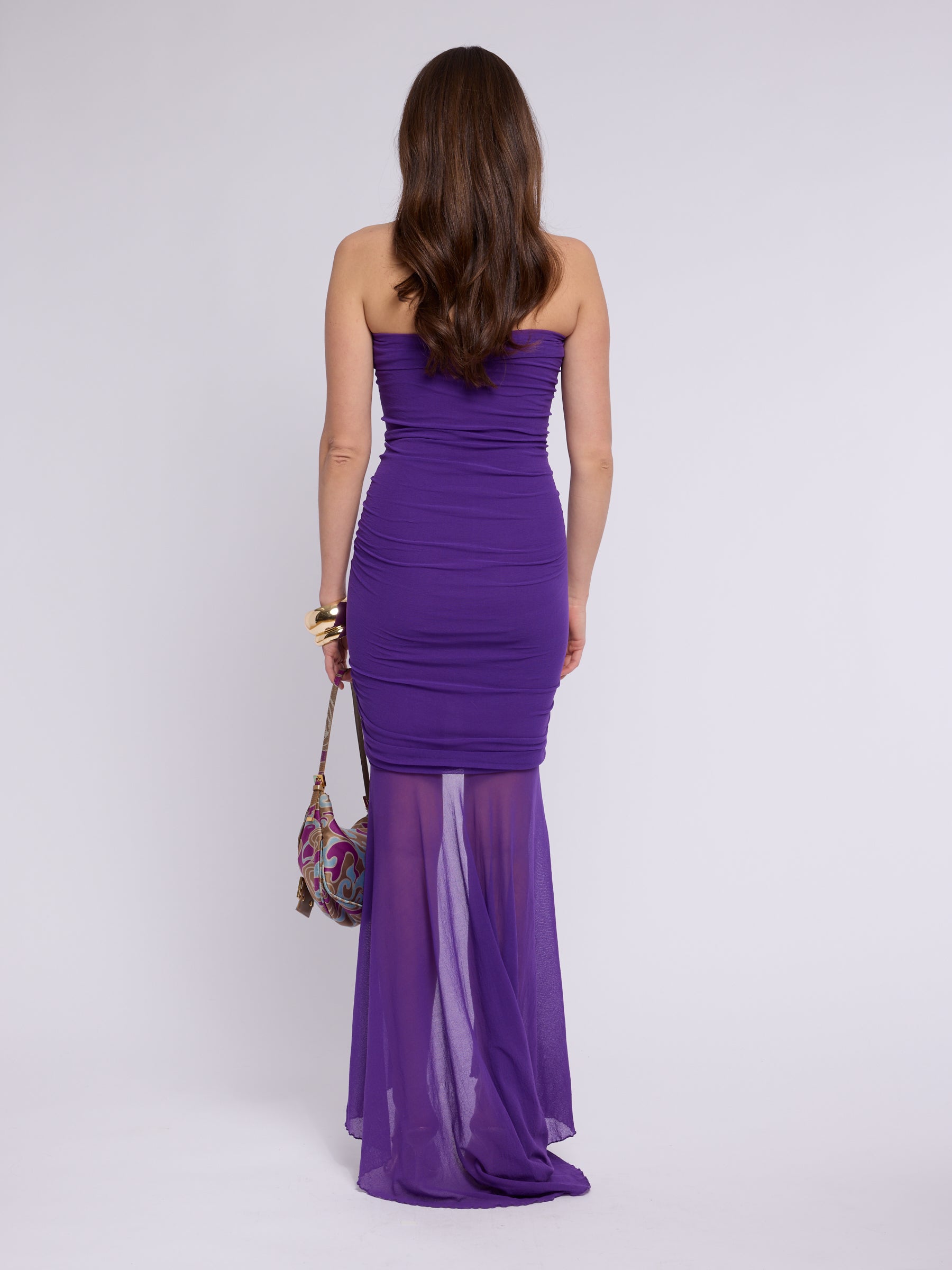 Giorgio di Sant'Angelo 2000s Strapless Purple Gown